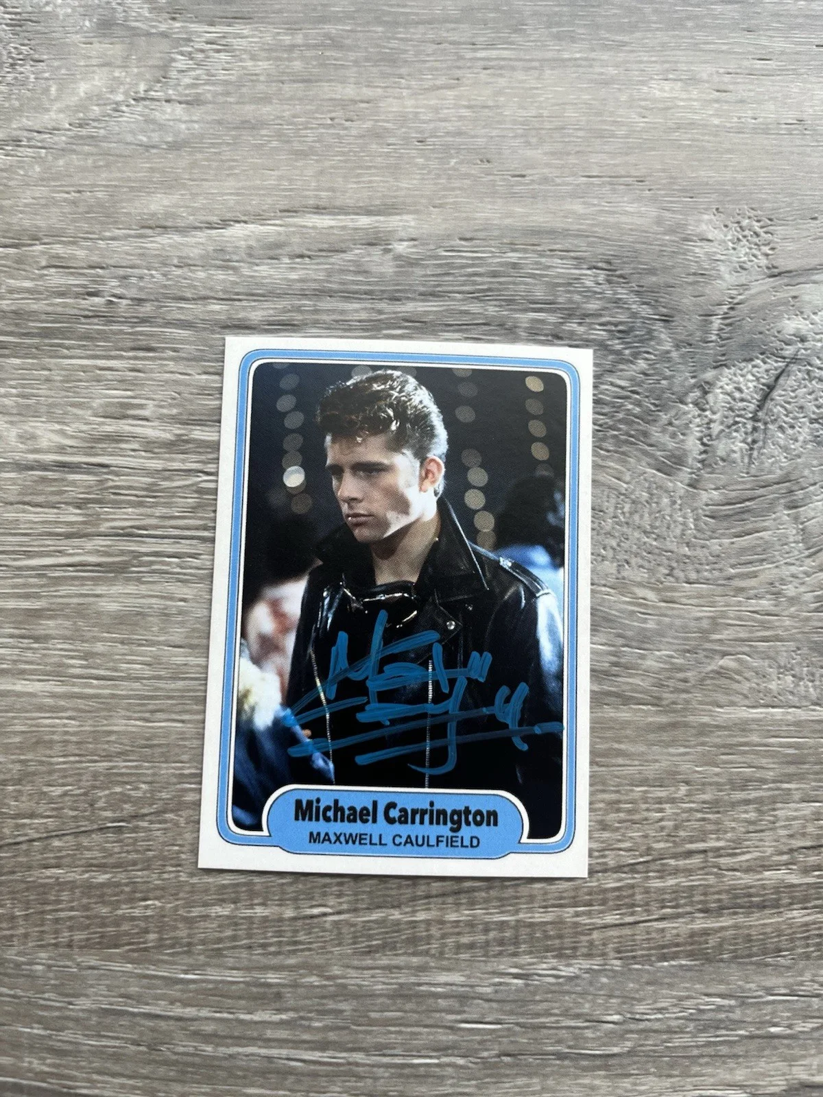 Maxwell Caulfield Signed Custom Grease 2 Trading Card Beckett COA Cool Rider, изображение 4