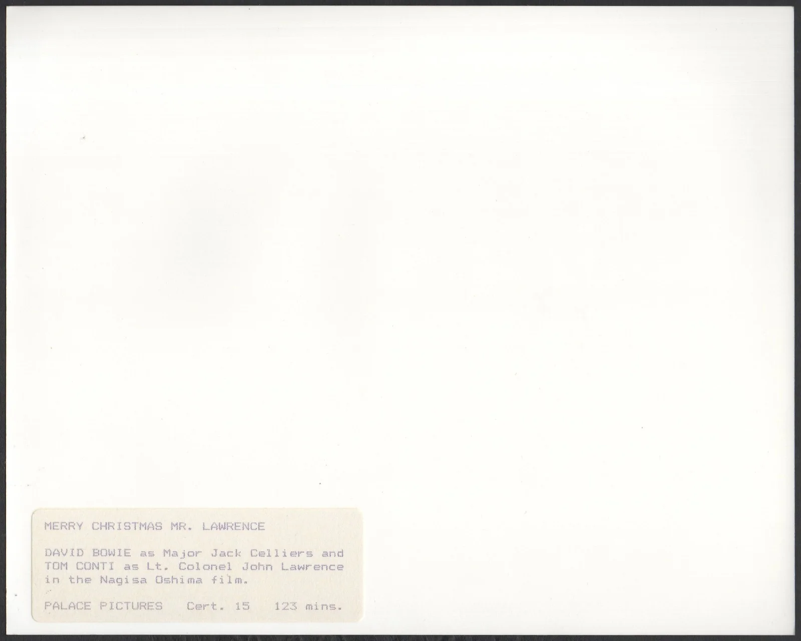 MERRY CHRISTMAS MR. LAWRENCE 1983 David Bowie, Tom Conti 4 10x8 STILLS, изображение 2