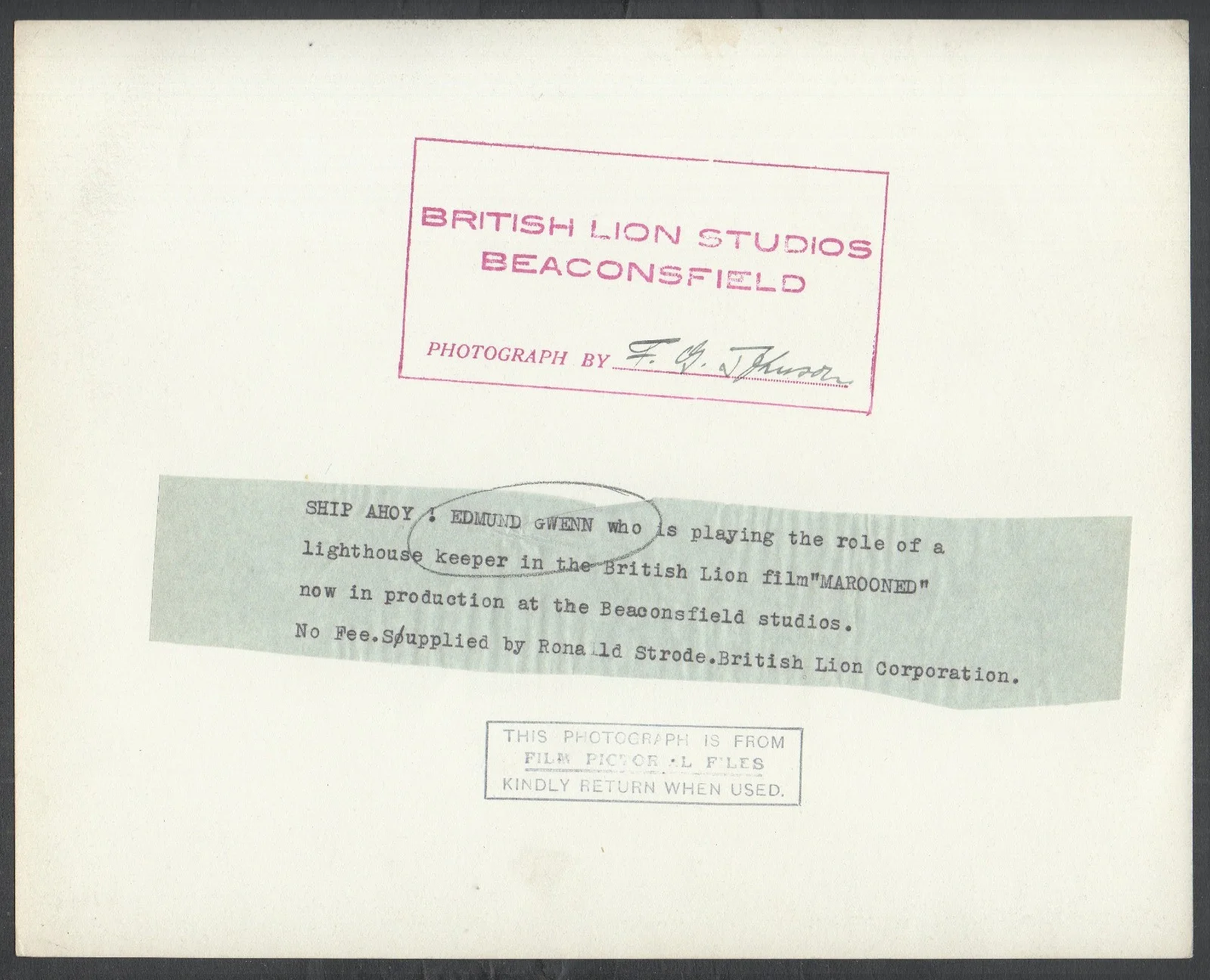 MAROONED 1933 EDMUND GWENN Telescope 10x8 PHOTO, изображение 2