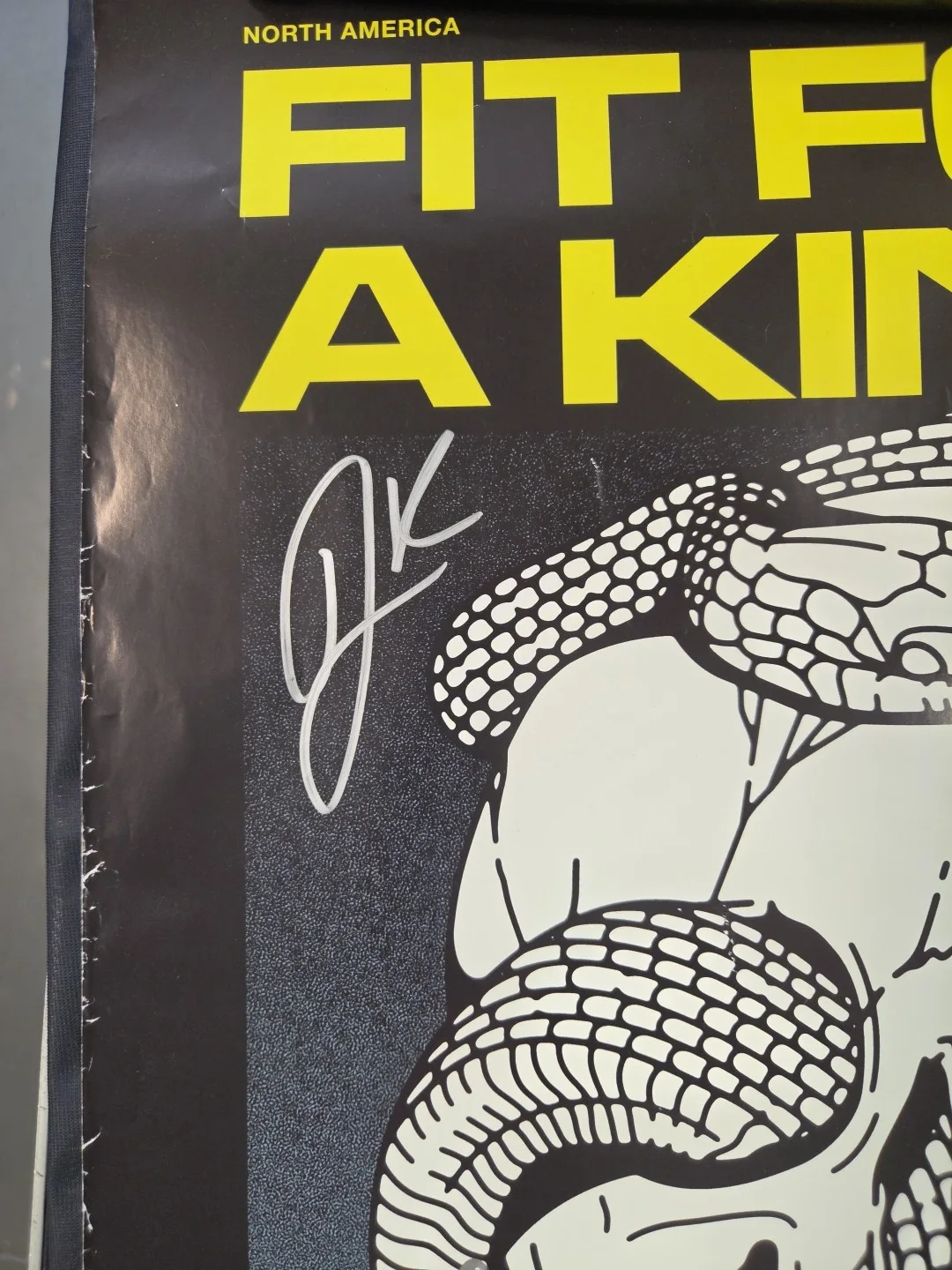FIT FOR A KING Autographed / SIGNED (x4) Dark Skies World Tour POSTER, image 2