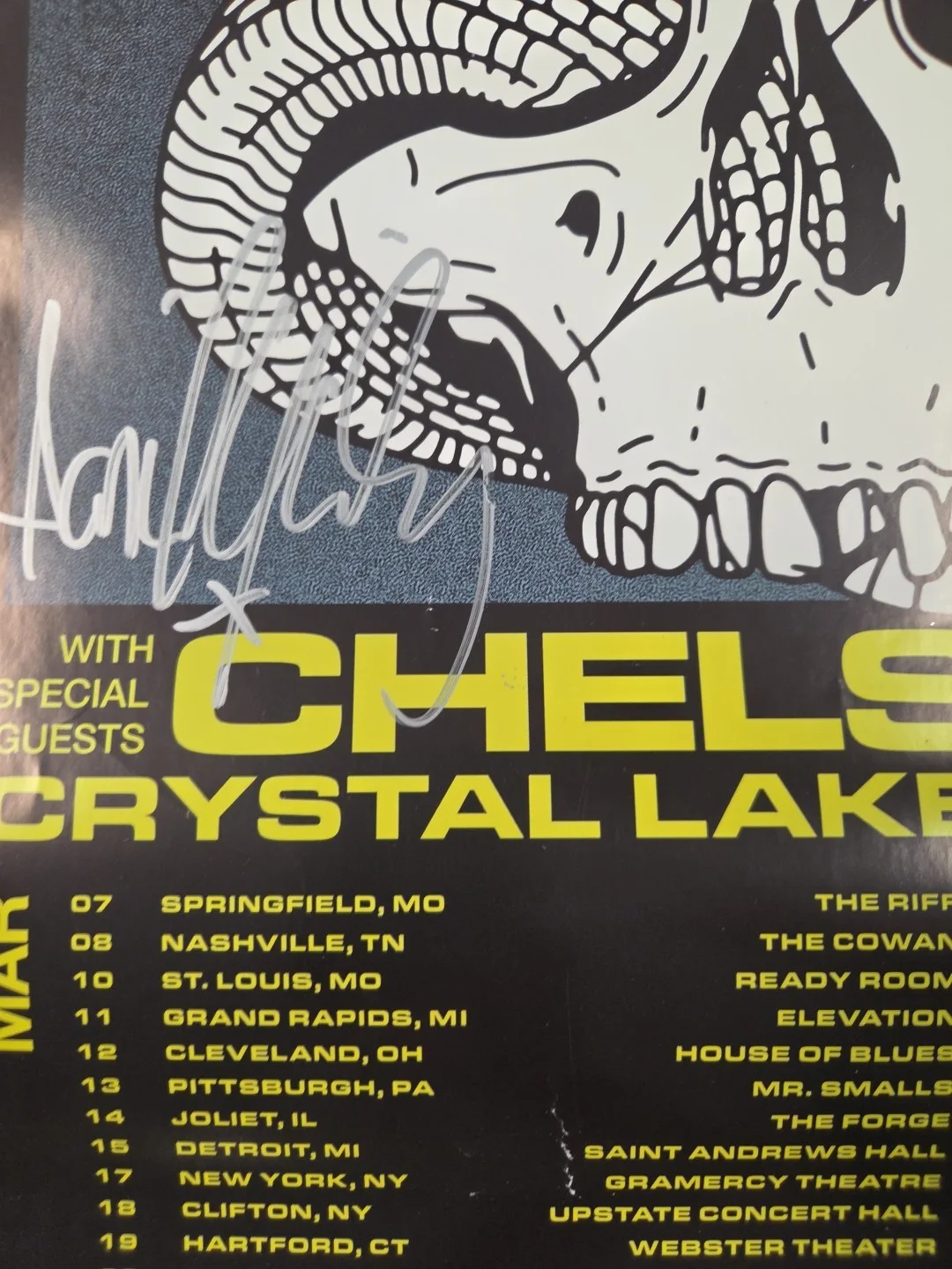 FIT FOR A KING Autographed / SIGNED (x4) Dark Skies World Tour POSTER, image 5