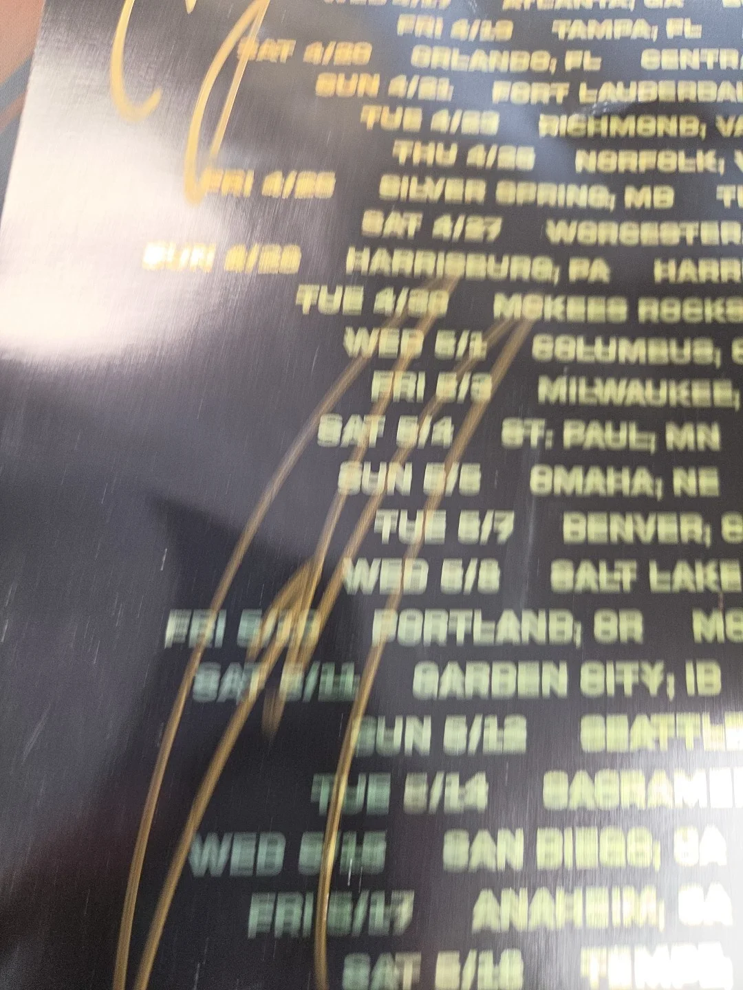 Asking Alexandria Not The American Average Signed By All Members Concert Poster, изображение 4