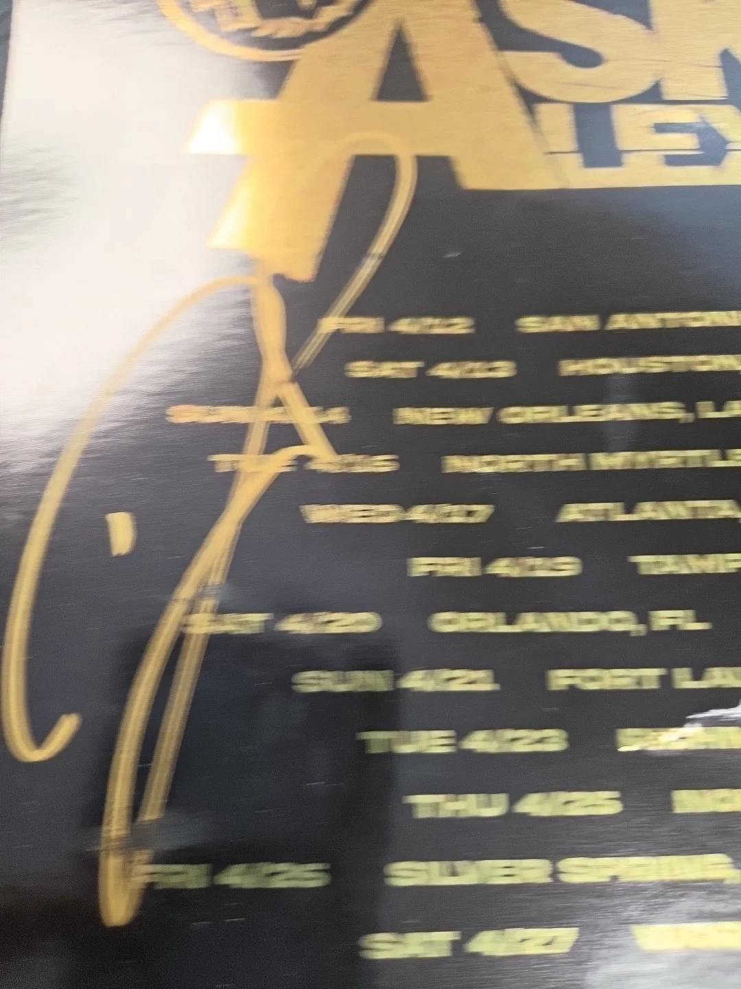 Asking Alexandria Not The American Average Signed By All Members Concert Poster, изображение 5