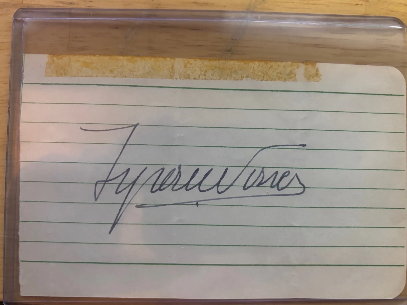 Tyrone Power — Tyrone Power Actor D 1958 signed paper - Mark of Zorro