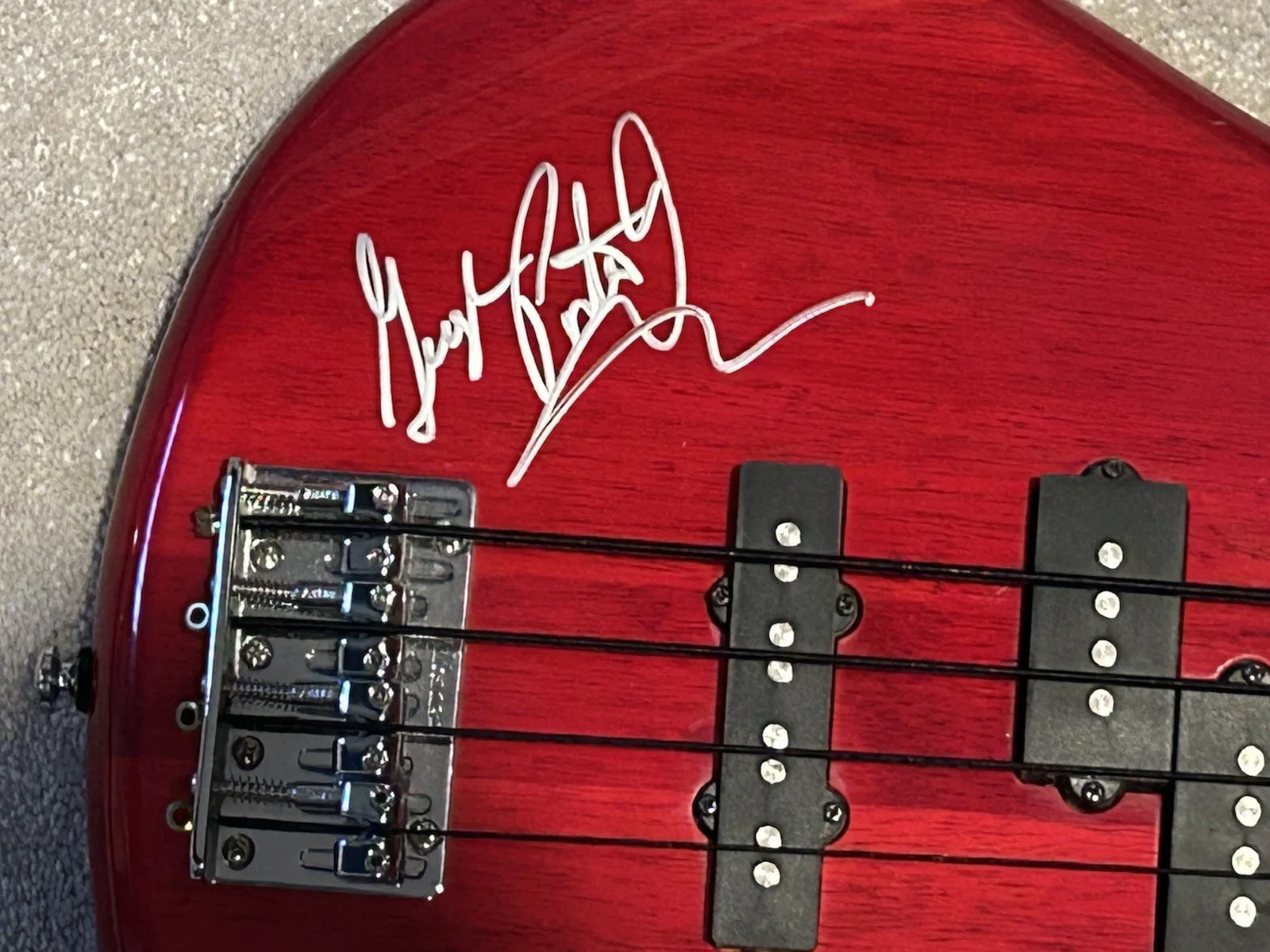 George Porter Jr. Signed Bass Guitar Autographed Meters, image 3