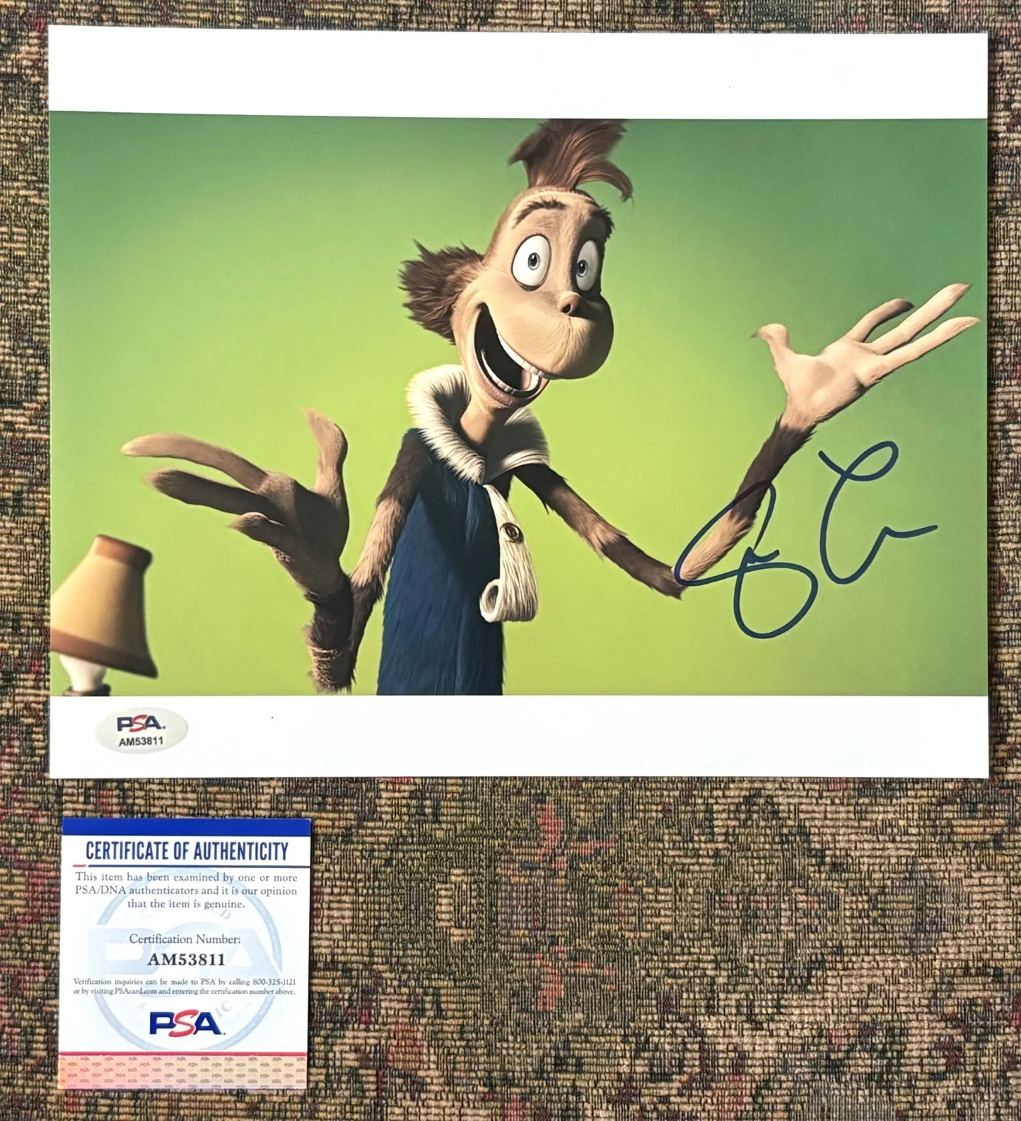Steve Carell — SIGNED Stevel Carell 8x10 Photo PSA COA Mayor of Whoville Dr. Seuss Horton Film, изображение 4