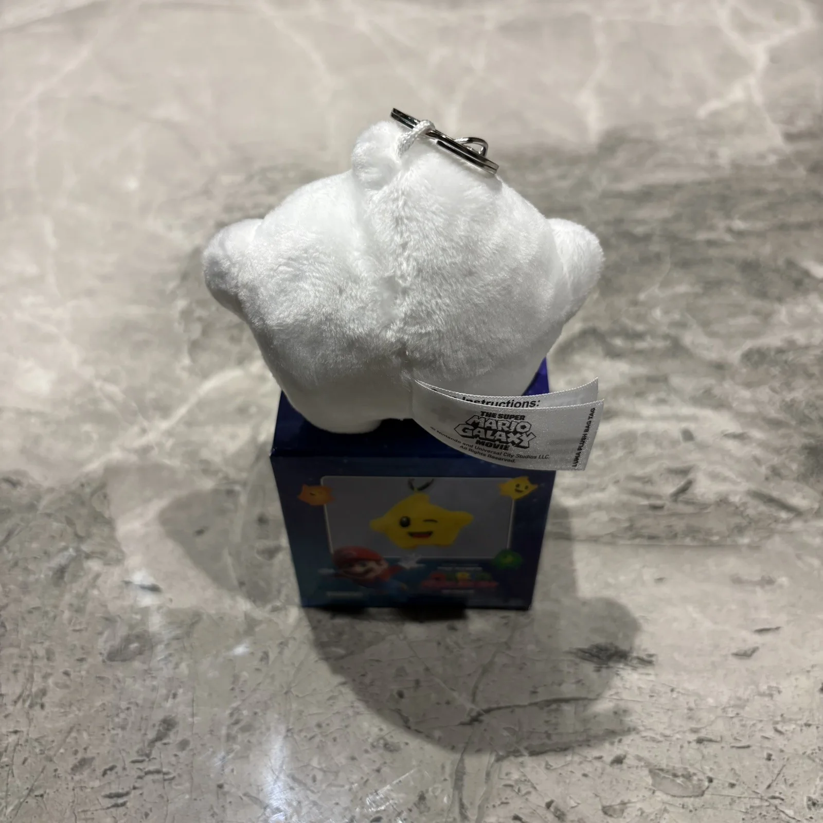 Super Mario Galaxy WHITE Luma Key Chain Blind Box CHASE - RARE! WITH CUP!, image 2