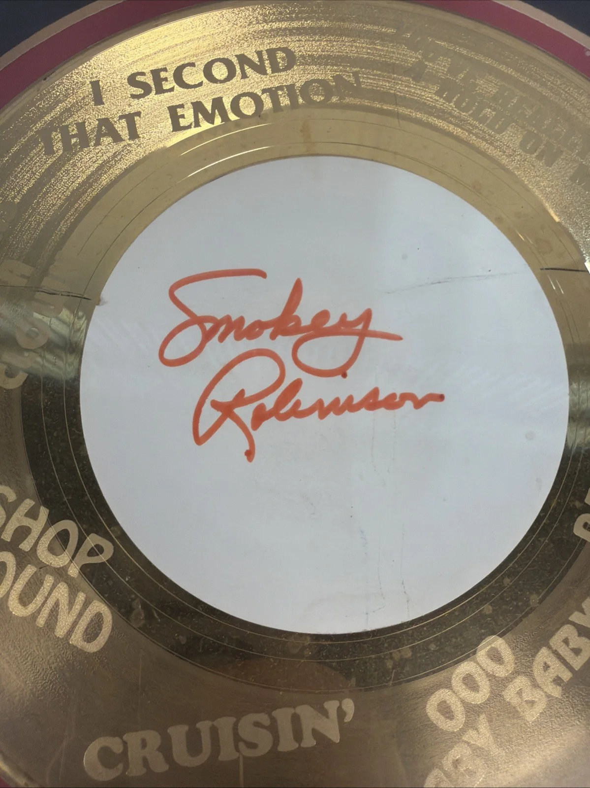 Smokey Robinson HAND-SIGNED "Greatest Hits" Gold Record #11/2500 16x20’’ Framed, image 4