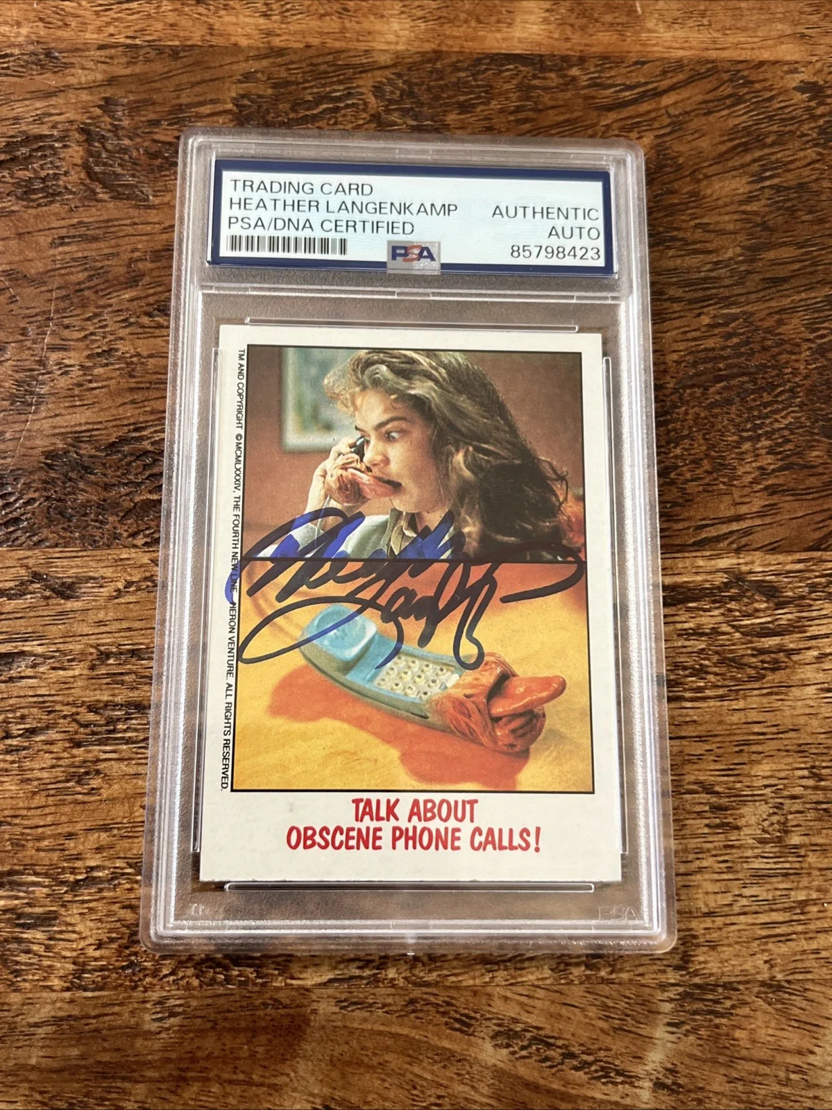 Heather Langenkamp — Heather Langenkamp Signed Topps Card Psa Dna Slab Nightmare On Elm Street Auto