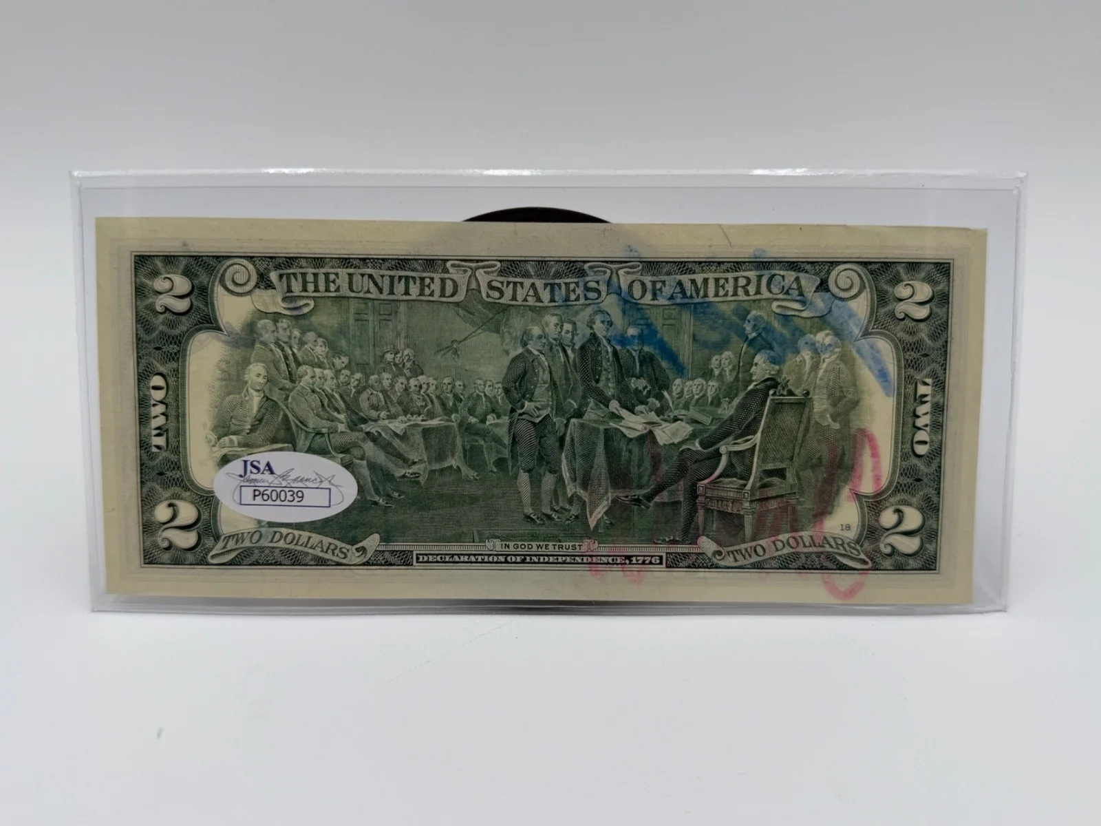 Rick Corey Old man Chumlee — Pawn Stars Autographed $2 Bill Rick Harrison/HOSS Corey/Chumlee/The Old Man JSA, image 5