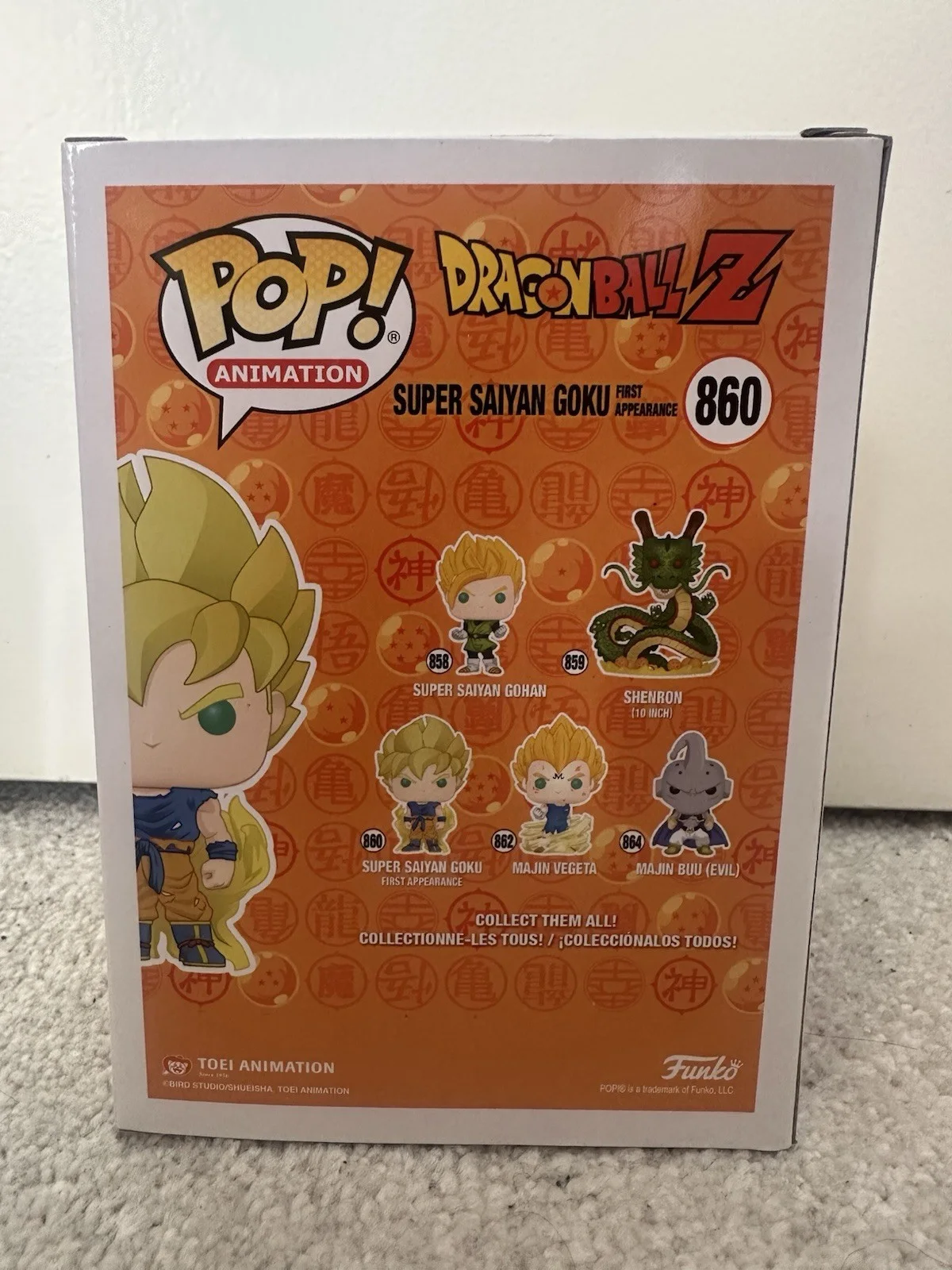Peter Kelamis — Peter Kelamis autographed w/quote DBZ Super Saiyan Goku, Funko Pop #860 w/COA, изображение 3