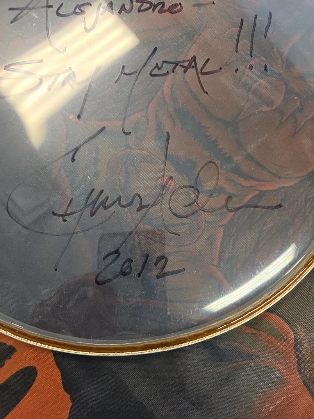 CHris Adler Signed Autographed 12” Drumhead Lamb Of God Megadeth, изображение 2