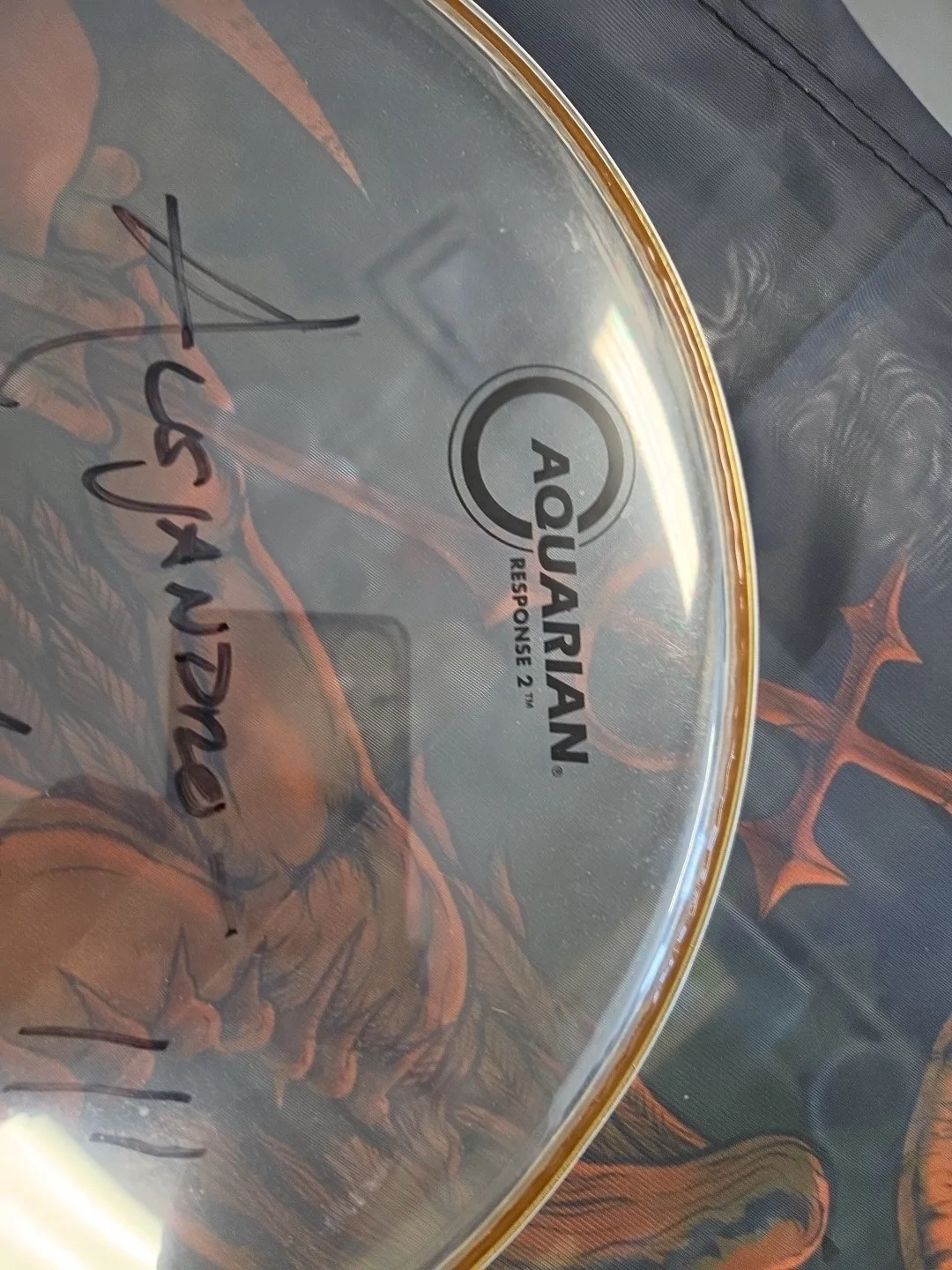 CHris Adler Signed Autographed 12” Drumhead Lamb Of God Megadeth, изображение 3