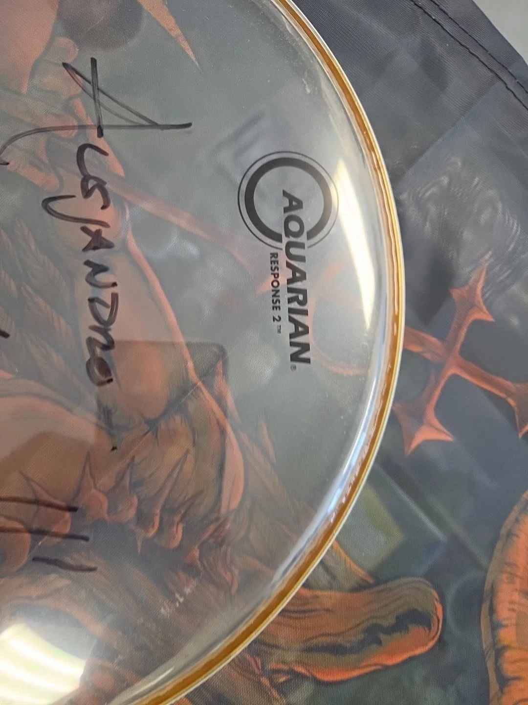CHris Adler Signed Autographed 12” Drumhead Lamb Of God Megadeth, изображение 4