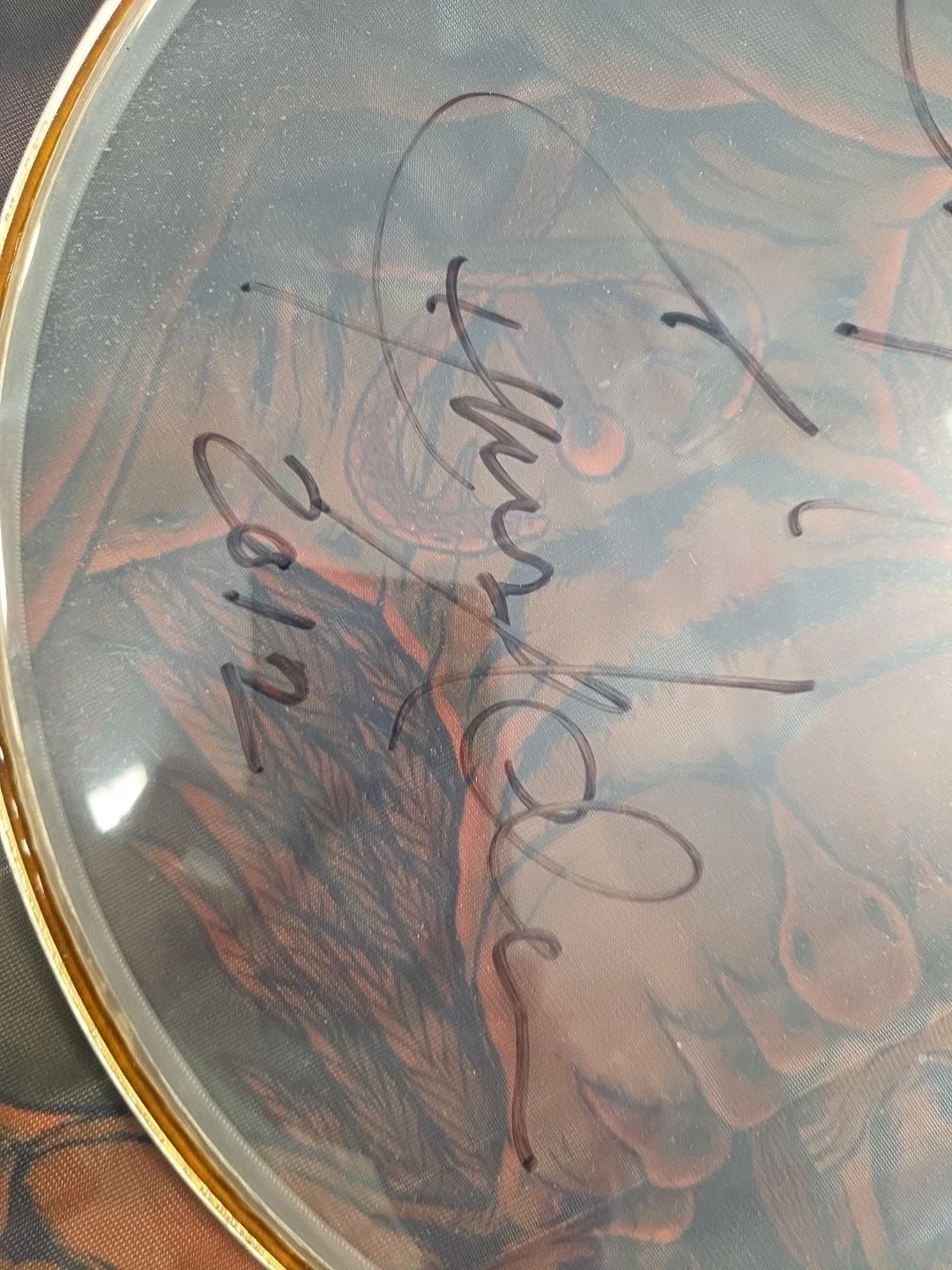 CHris Adler Signed Autographed 12” Drumhead Lamb Of God Megadeth, изображение 5
