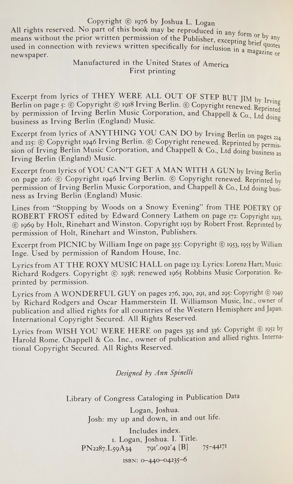 Joshua Logan — JOSHUA LOGAN - BOOK SIGNED, image 5