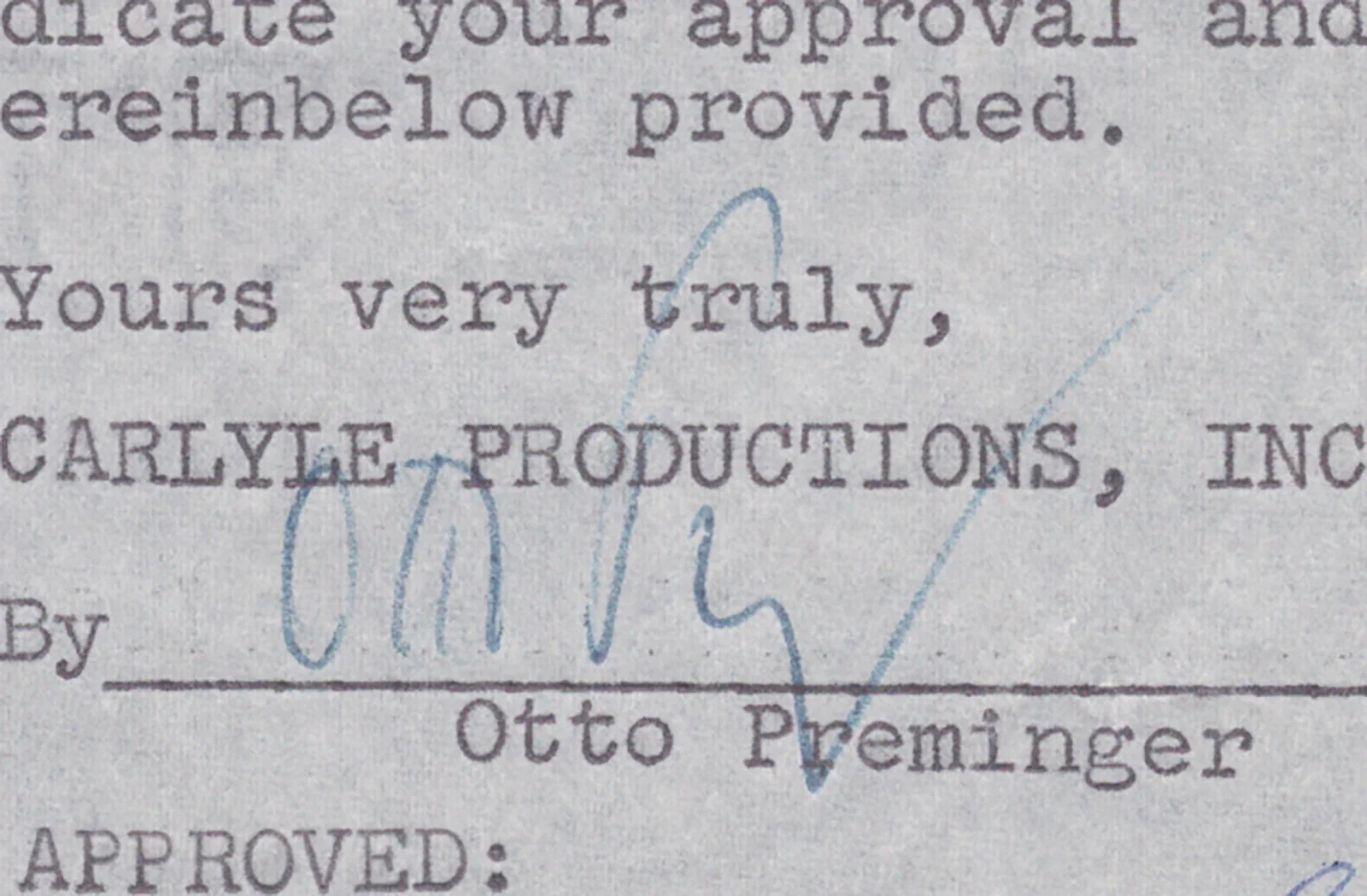 Otto Preminger, Fred Raphael, Mischa Spoliansky — OTTO PREMINGER - DOCUMENT SIGNED 01/18/1957 WITH CO-SIGNERS, image 2