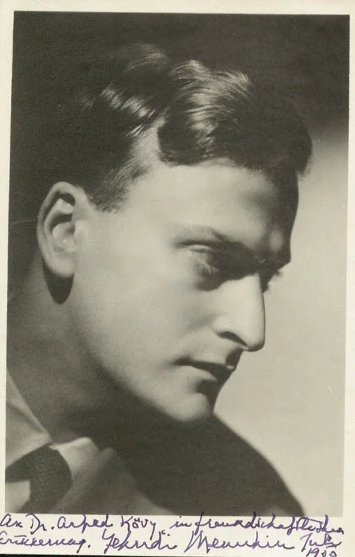 Yehudi Menuhin — YEHUDI MENUHIN - AUTOGRAPHED INSCRIBED PHOTOGRAPH 7/1950