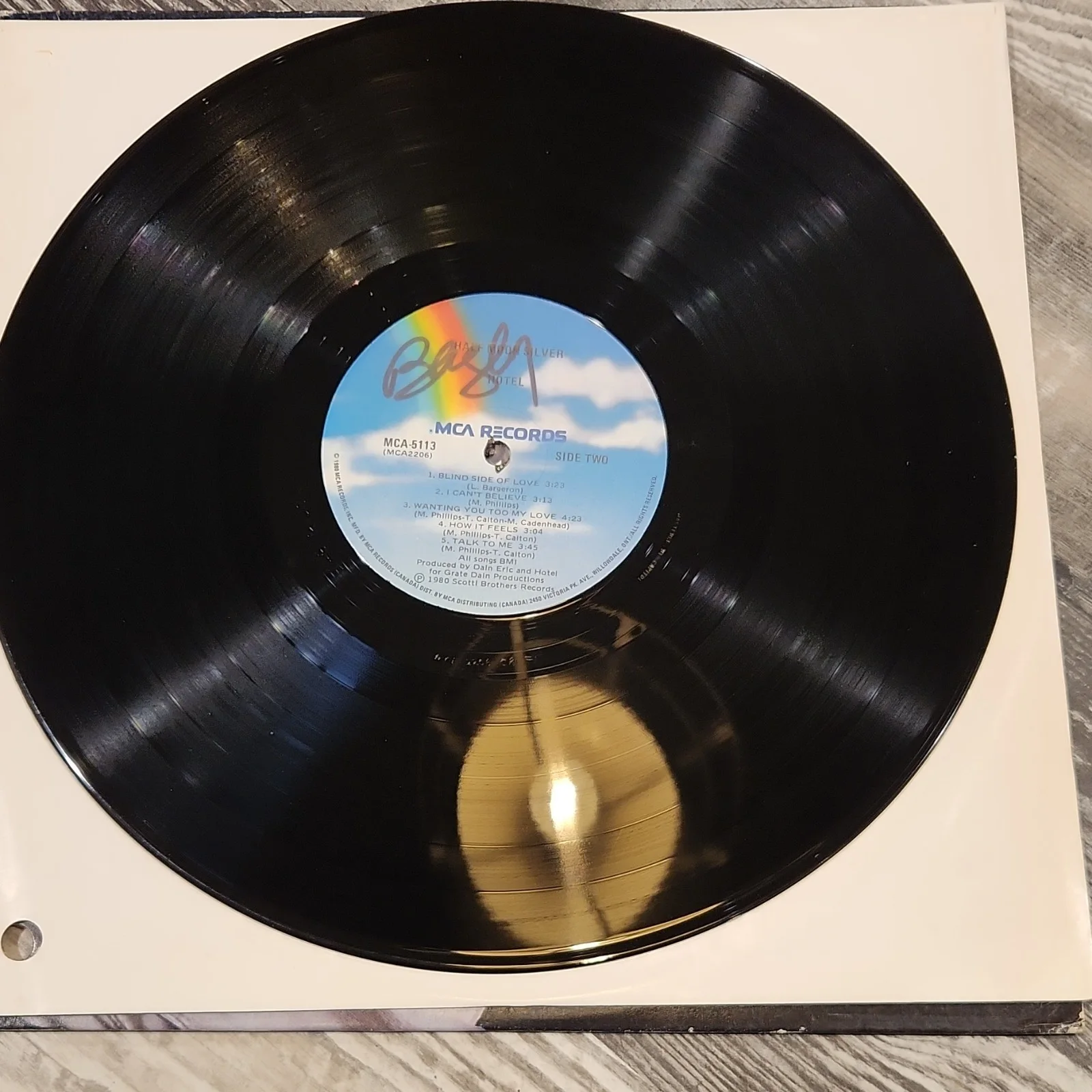 Hotel Half Moon Silver MCA Records Original Signed Vinyl Record, image 5