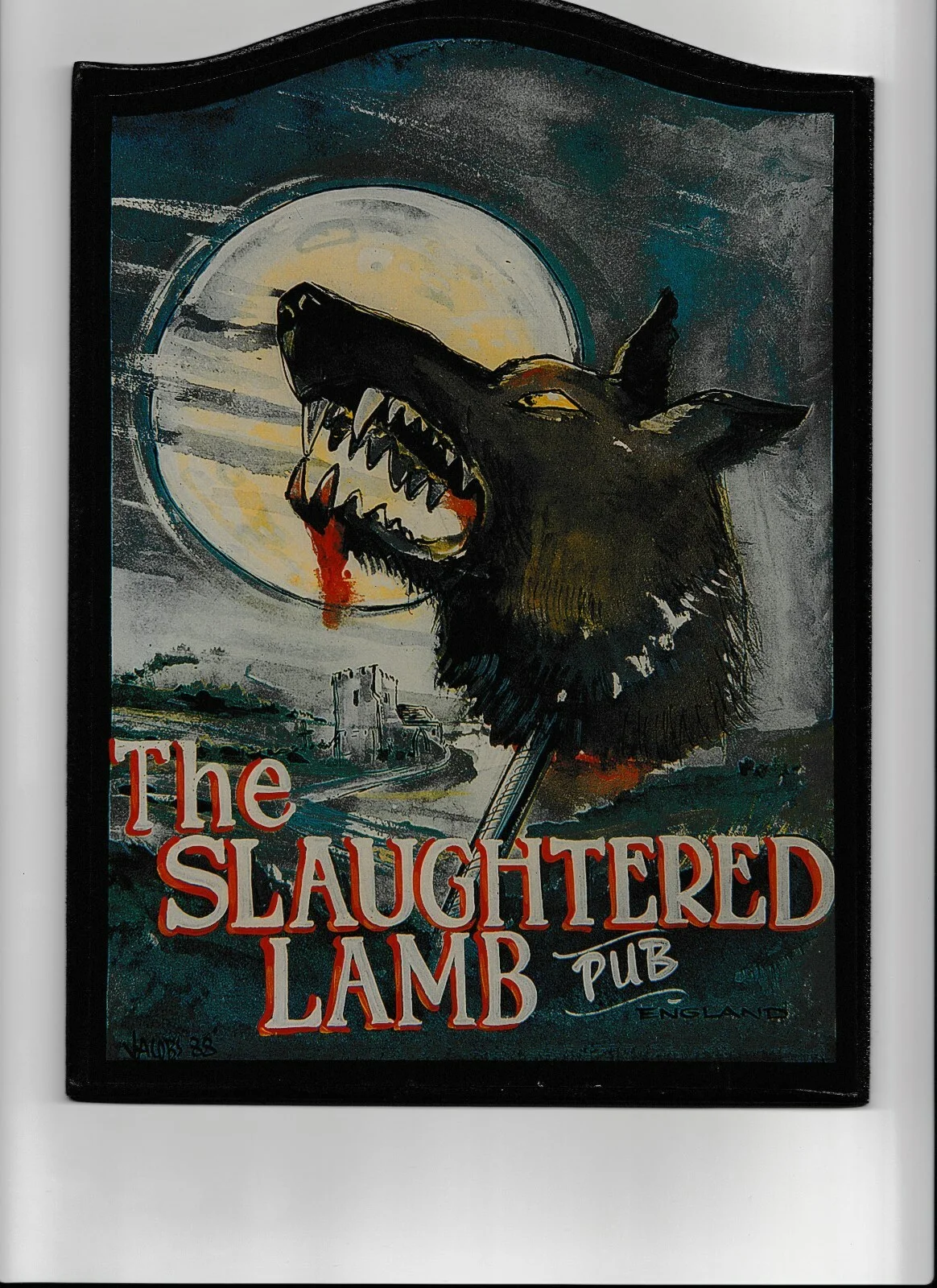 Top Film PUB SIGN 10" THE SLAUGHTERED LAMB An American werewolf in London horror, изображение 4