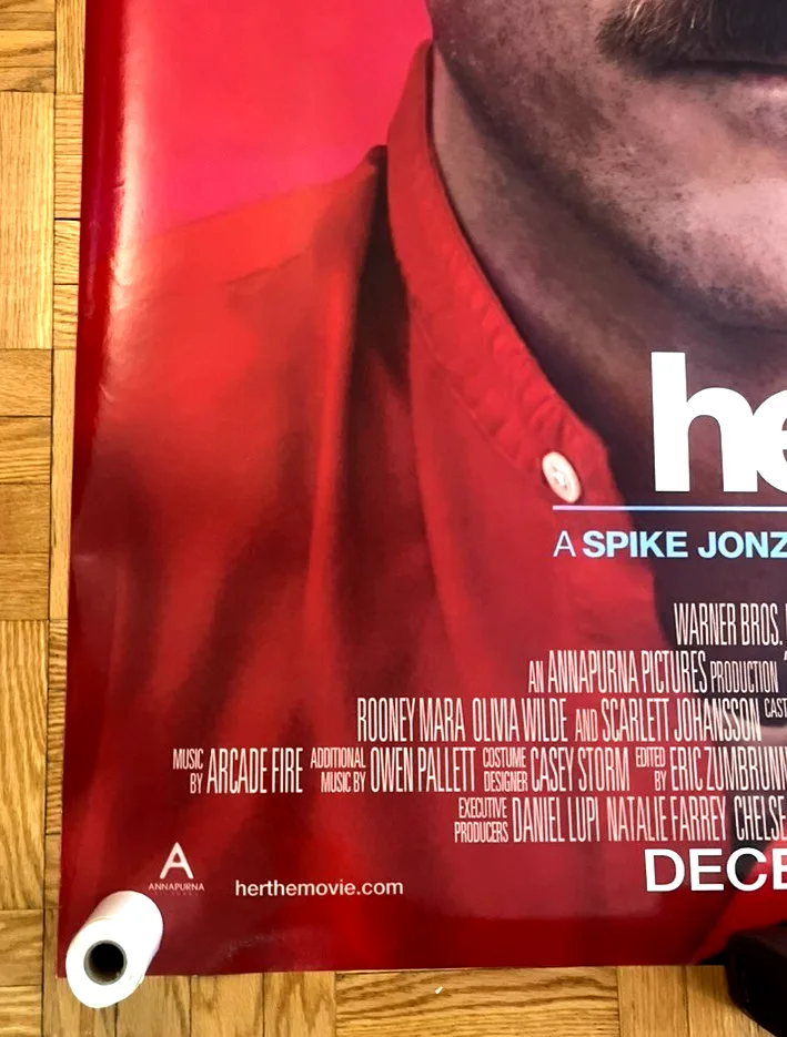 'HER' * SPIKE JONZE * 40x60 Bus Station Movie Poster Rare, изображение 2