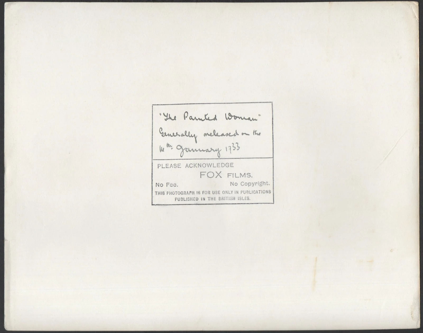 PAINTED WOMAN 1932 Spencer Tracy, William 'Stage' Boyd 10x8 STILL #100, image 2