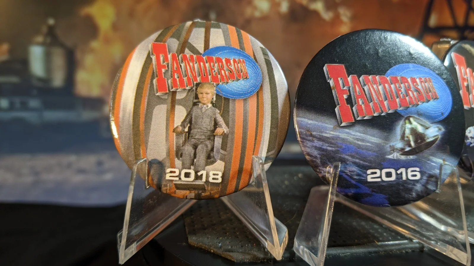 Promotional Gerry Anderson FANDERSON Badges. 18mm. Set Of Three. Gift Boxed., изображение 2