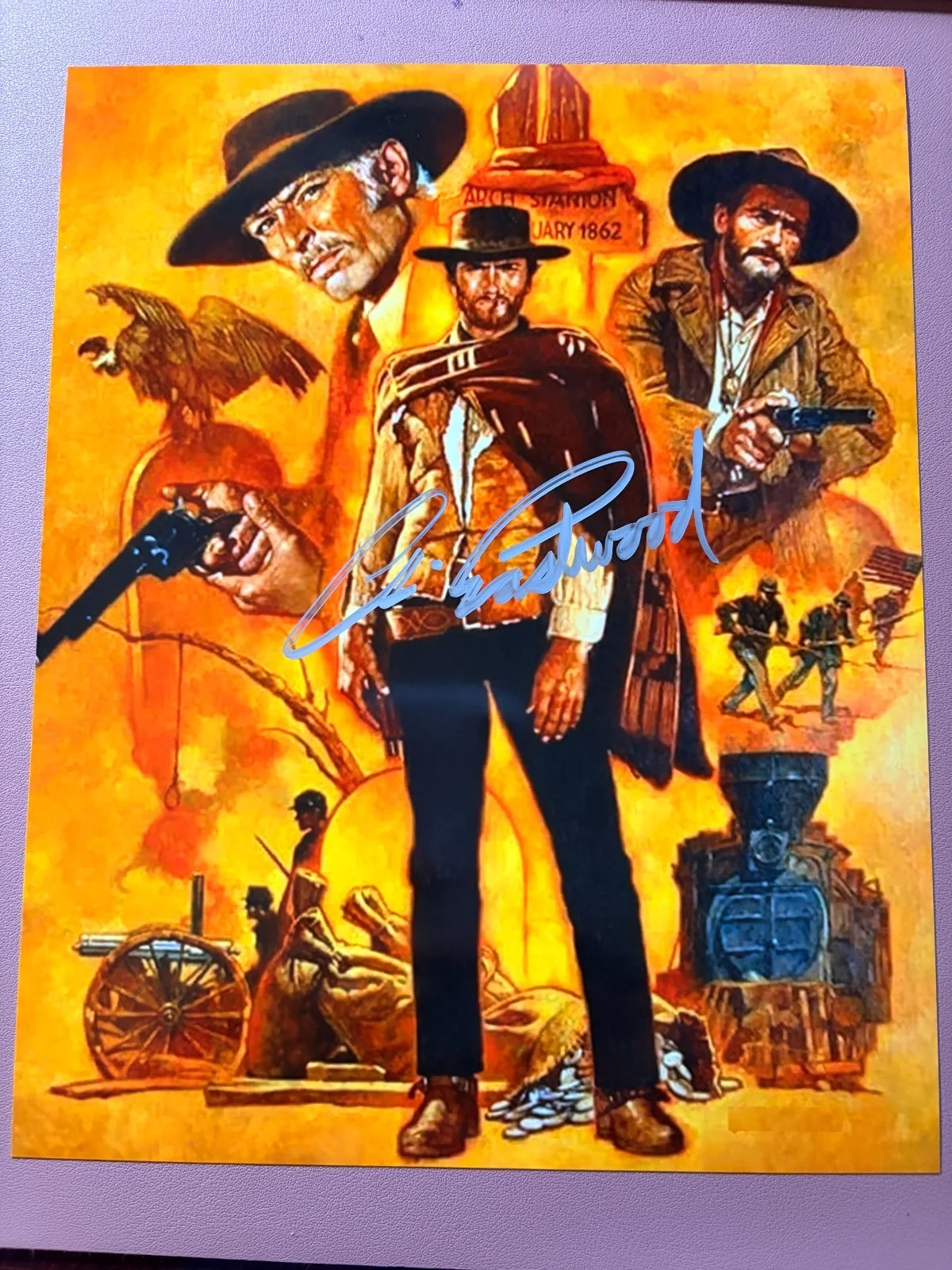 Clint Eastwood — CLINT EASTWOOD Signed • 8 X 10 Color Photograph• MAKE MY DAY• W/ COA, изображение 2