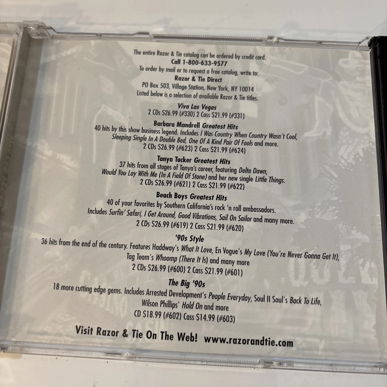 Las Vegas CD 1997 ONLY DISC #1 Of 2-CD Set Sammy Davis - Wayne Newton W Insert, изображение 4
