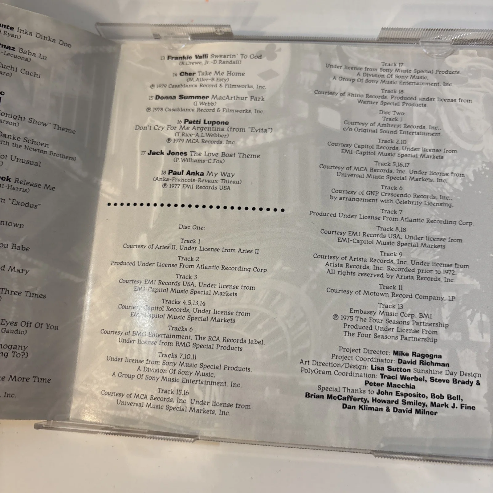 Las Vegas CD 1997 ONLY DISC #1 Of 2-CD Set Sammy Davis - Wayne Newton W Insert, изображение 5