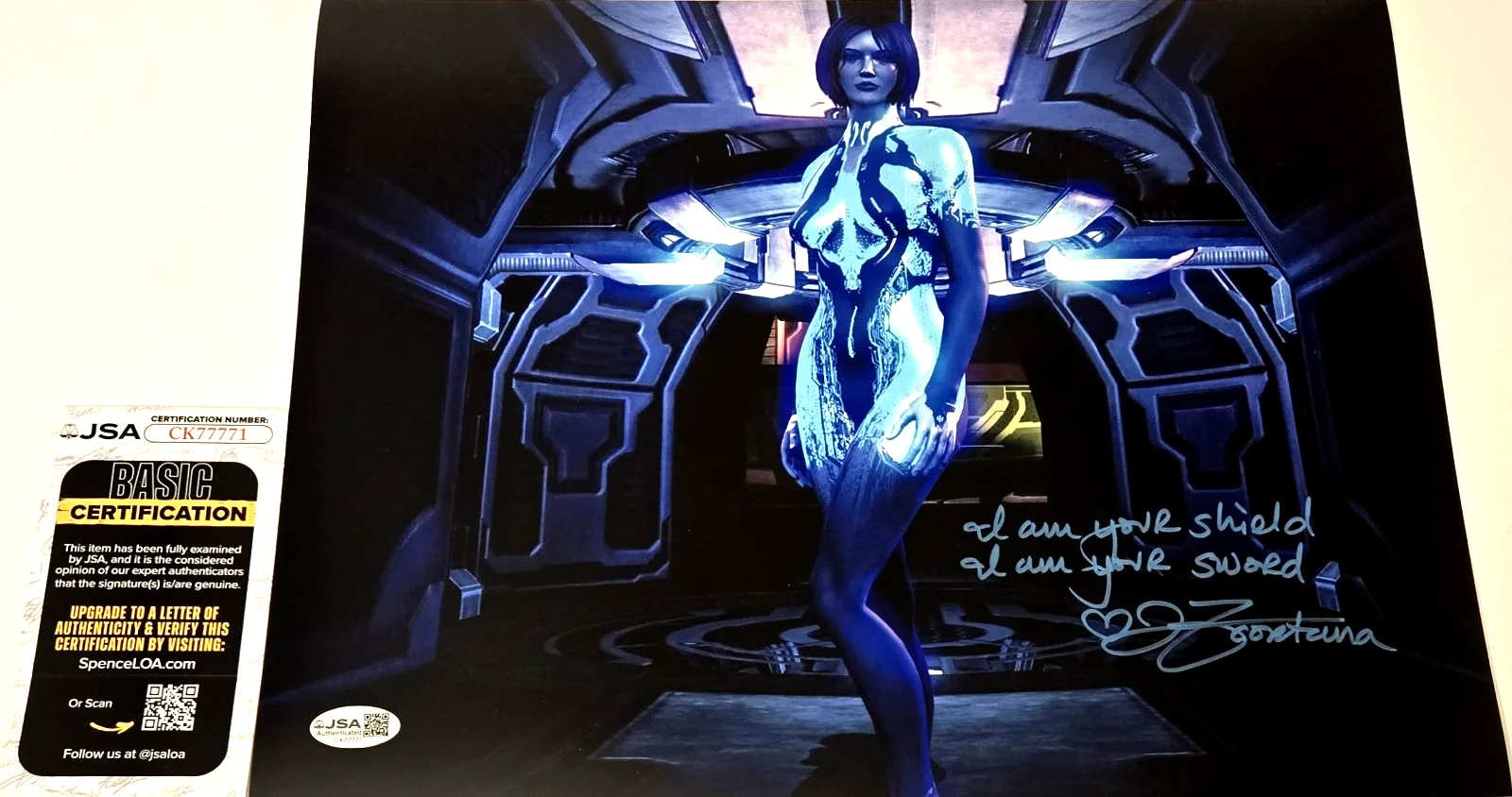 Jen Taylor — Cortana Signed Photo Halo Autograph Jen Taylor 11x14 The Weapon XBox JSA COA 771