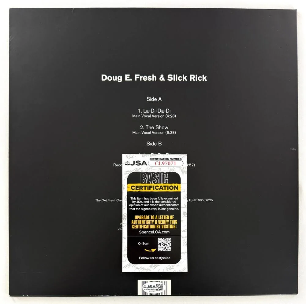 Doug E Fresh, Slick Rick — Doug E Fresh & Slick Rick Signed Autograph Album Vinyl Record LP - JSA COA, изображение 2