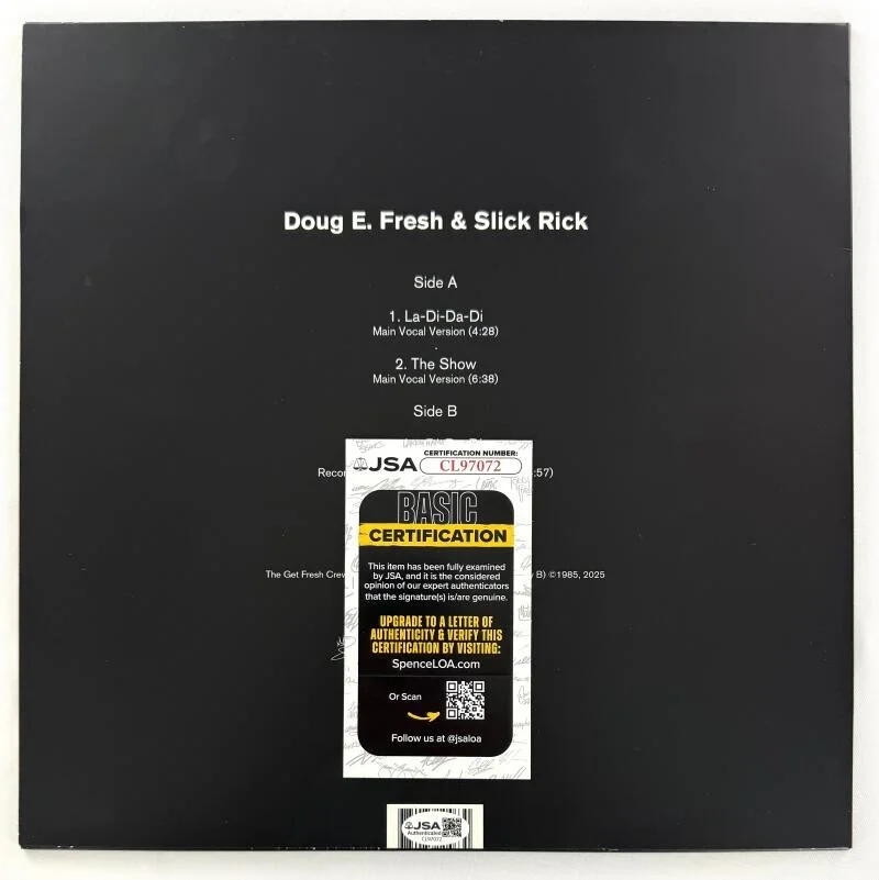 Doug E Fresh, Slick Rick — Doug E Fresh & Slick Rick Signed Autograph Album Vinyl Record LP w/ JSA COA, изображение 2