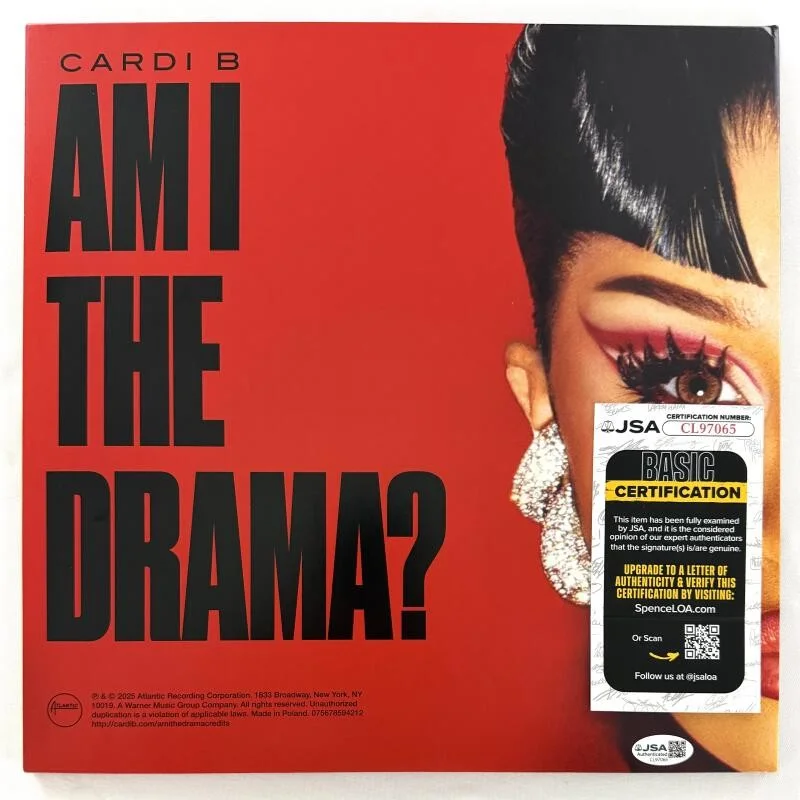 Cardi B — Cardi B Signed Autograph Album Vinyl Record LP - Am I The Drama? JSA COA, изображение 2