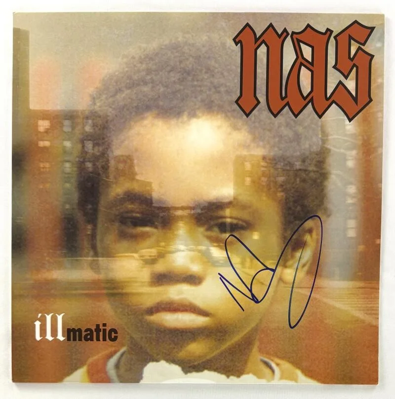 Nas — Nasir Jones Nas Signed Autograph Illmatic Album Vinyl Record LP w/ JSA COA