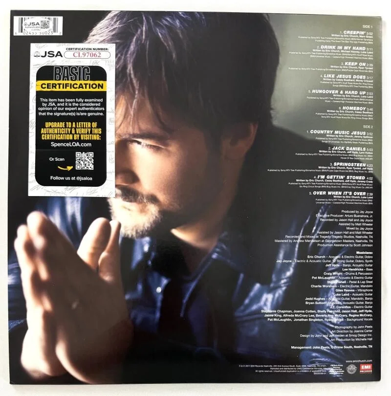 Eric Church — Eric Church Signed Autograph Chief Album Vinyl Record LP - Country Star JSA COA, изображение 2