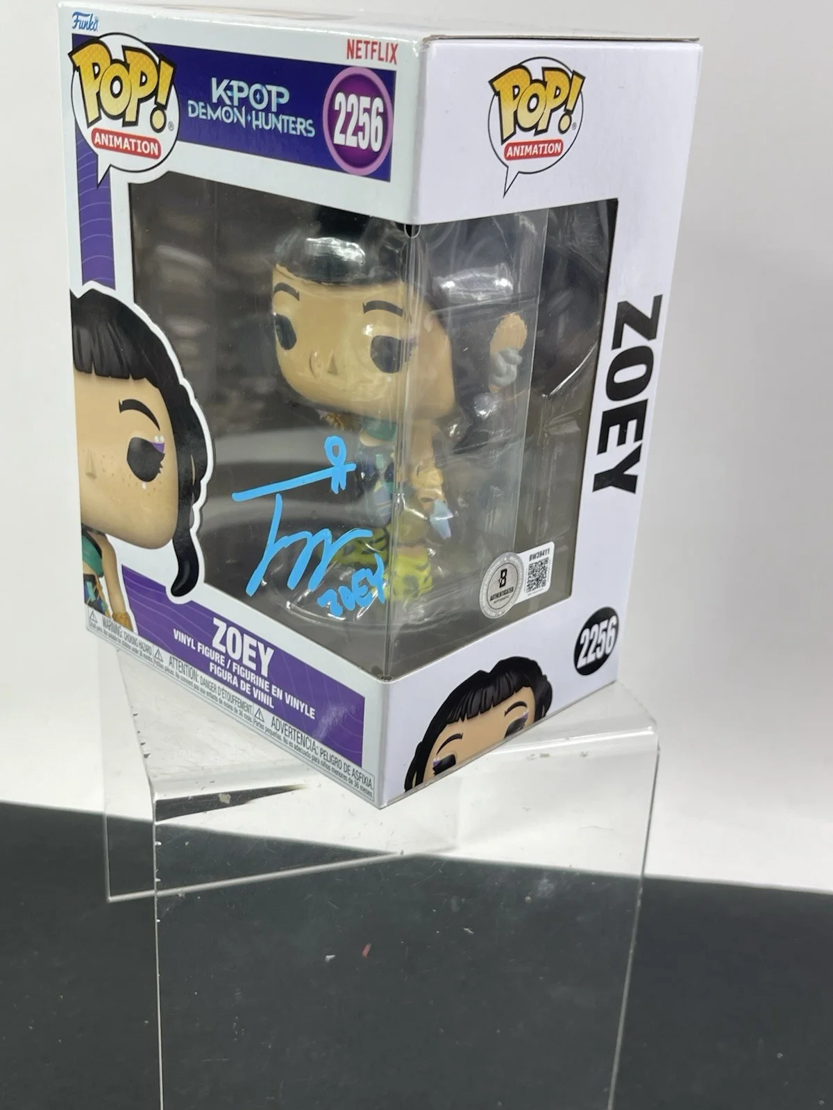 Ji-young Yoo — Ji-young Yoo Signed Zoey KPop Demon Hunters 2256 Funko Beckett COA (#2), изображение 3