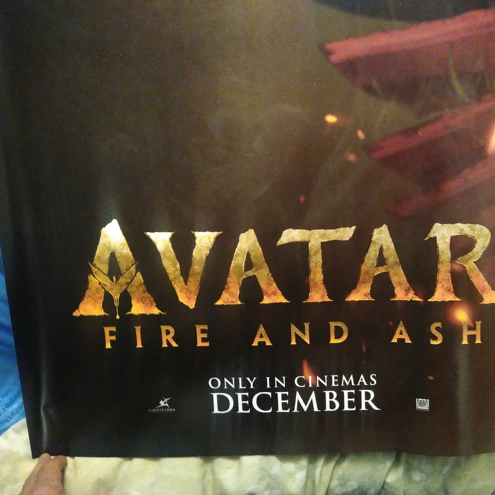 Avatar Fire and Ash Original Double Sided Quad Cinema Poster, image 2
