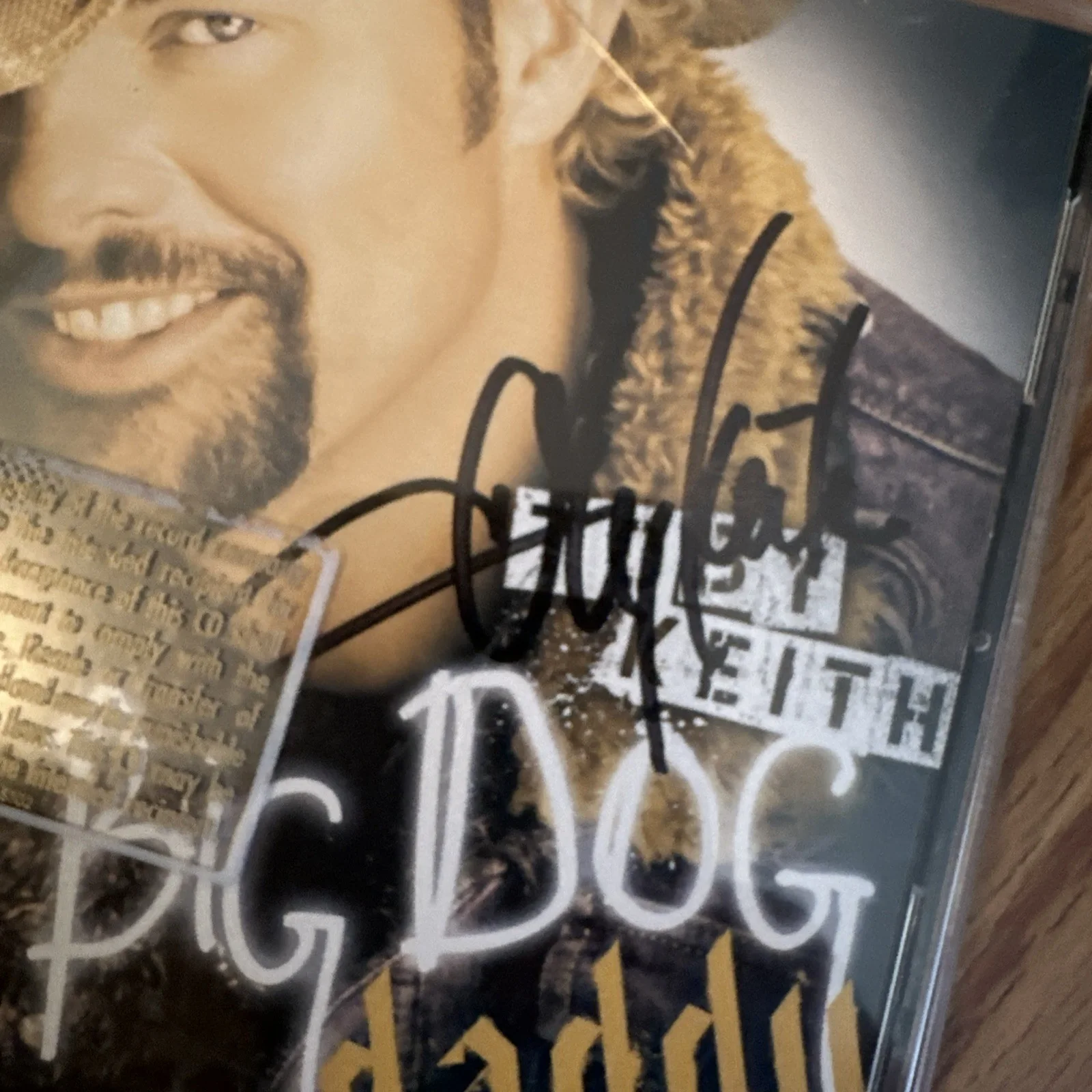 Toby Keith Autographed "Big Dog Daddy" CD Booklet Signed, image 2