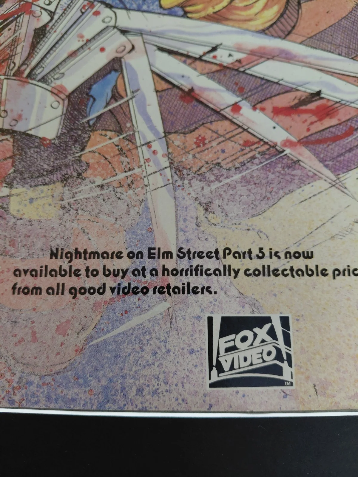 Nightmare On Elm Street 5 Promo Original VHS Advert Mounted 14x11", image 2
