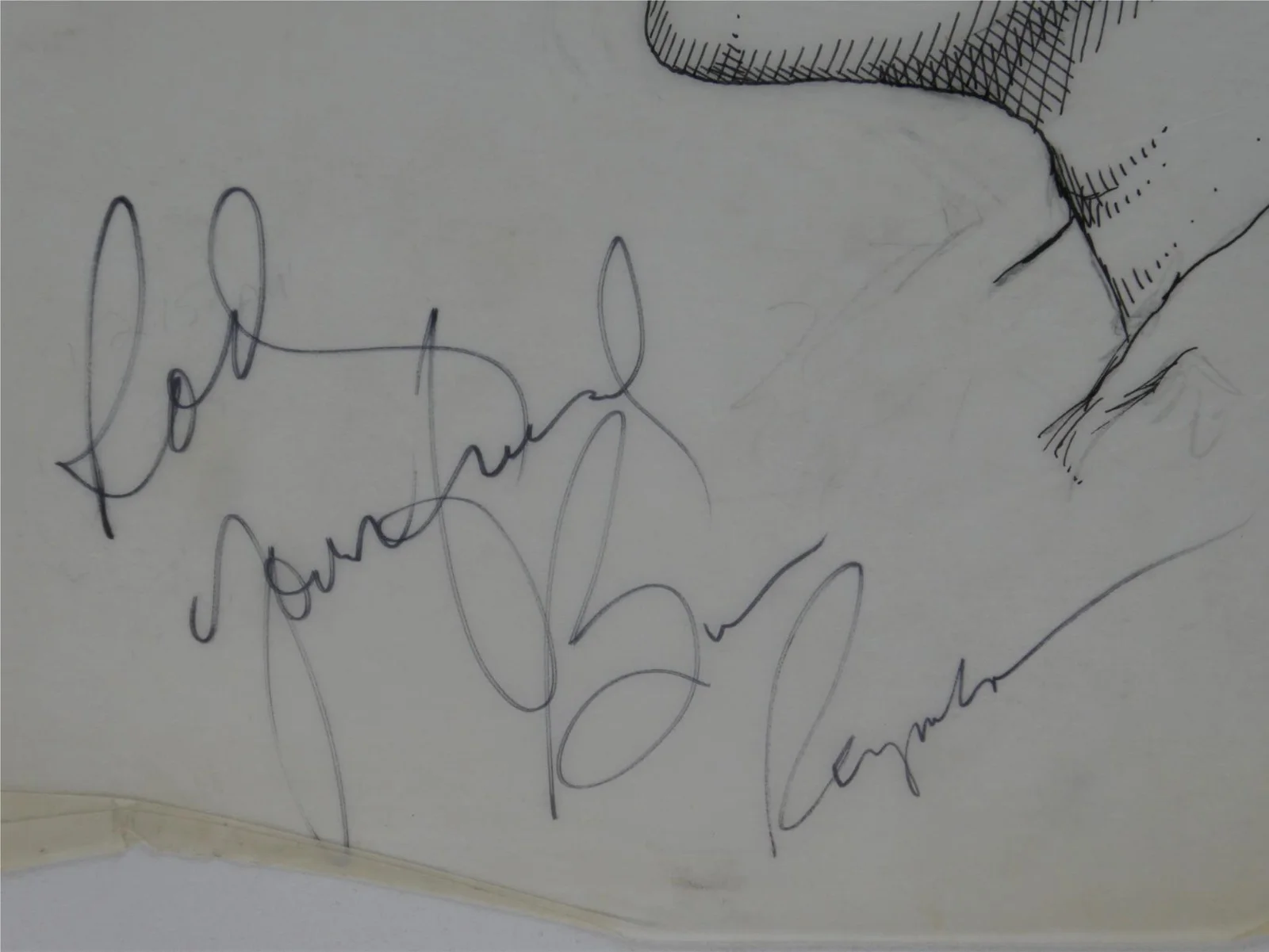 Burt Reynolds — Burt Reynolds Signed 11x14 Pen & Ink Drawing Sketch Autographed To Rod, image 3