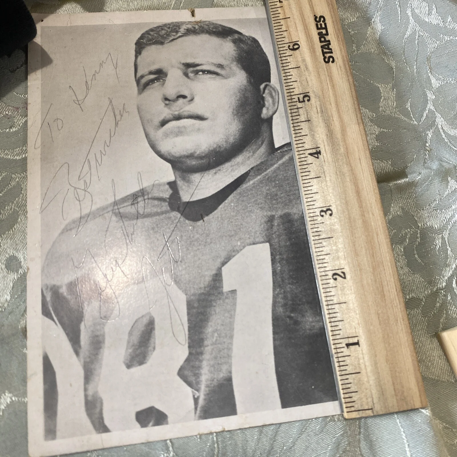 Jerry Philbin — Jerry Philbin Signed Autograph Picture defensive end of the Ny jets, image 3