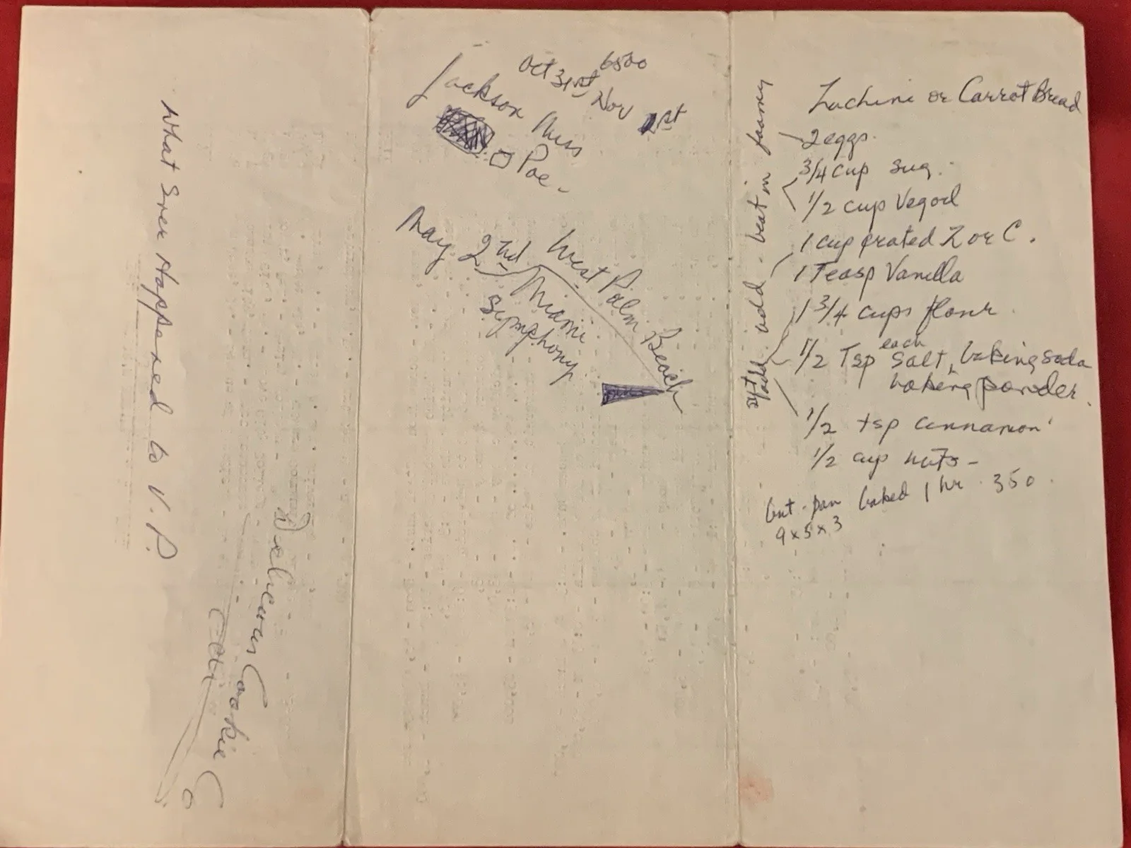 Vincent Price — Vincent Price Estate Fascinating Performance Itinerary With Handwriting! 16L, image 4