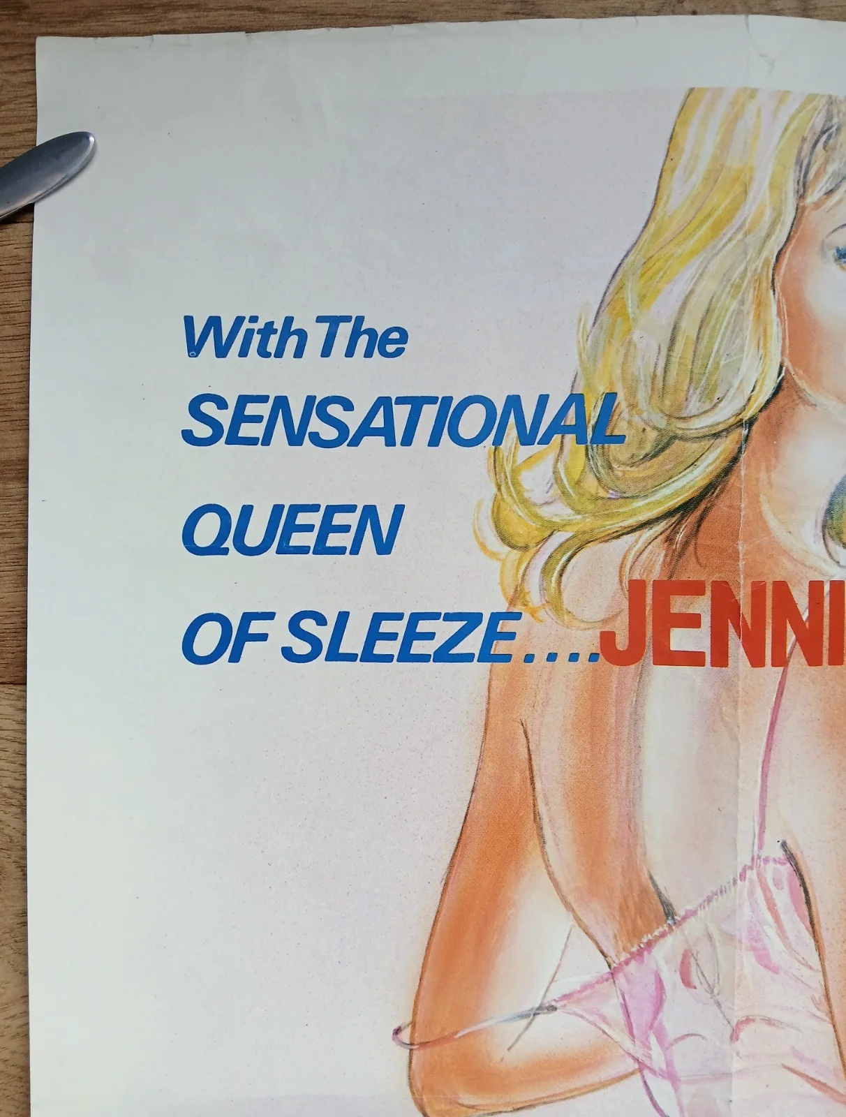BLONDE VELVET / ORIENTAL BLUE (1976,75) original quad poster - sexploitation, изображение 2