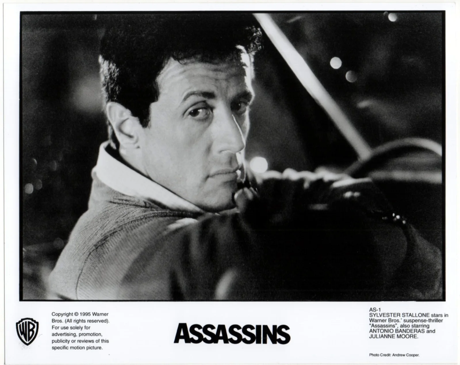 ASSASSINS 1995 Sylvester Stallone, Antonio Banderas Julianne Moore 6 10x8 STILLS, image 3