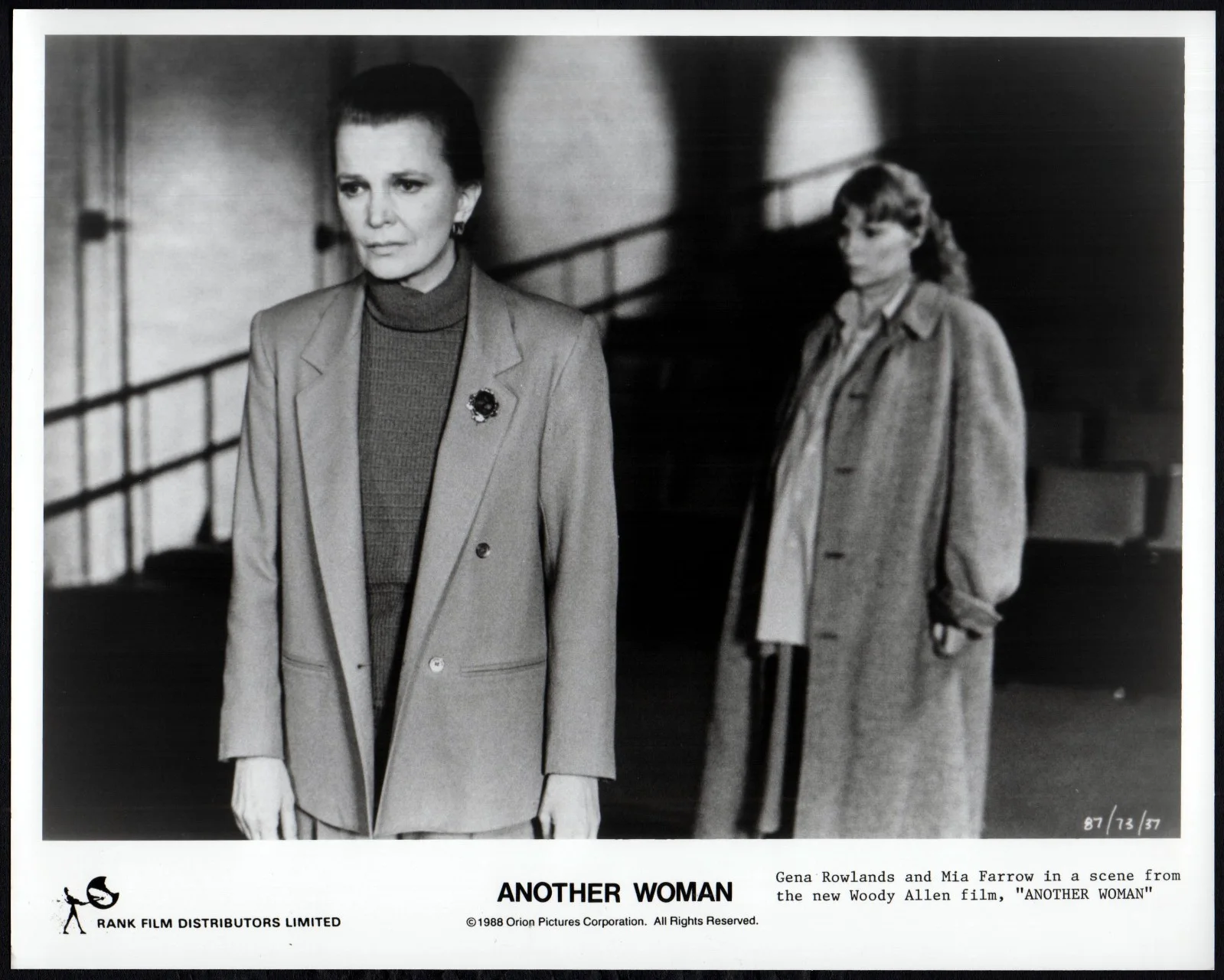ANOTHER WOMAN 1988 Gena Rowlands, Ian Holm Woody Allen 5 10x8 STILLS, изображение 2