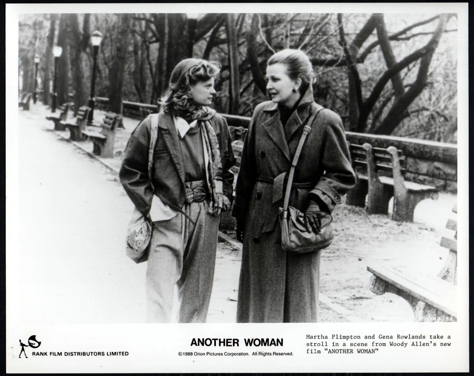 ANOTHER WOMAN 1988 Gena Rowlands, Ian Holm Woody Allen 5 10x8 STILLS, изображение 4