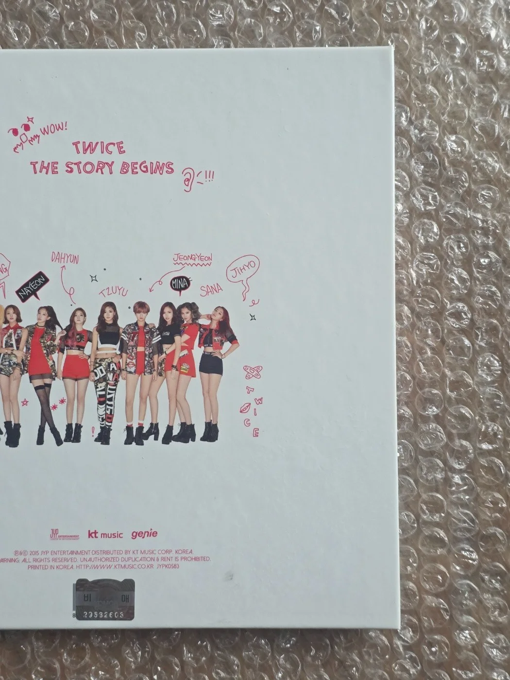 Jyp Twice Promo Sticker TWICE THE STORY BEGINS Album Autographed Hand Signed, изображение 3