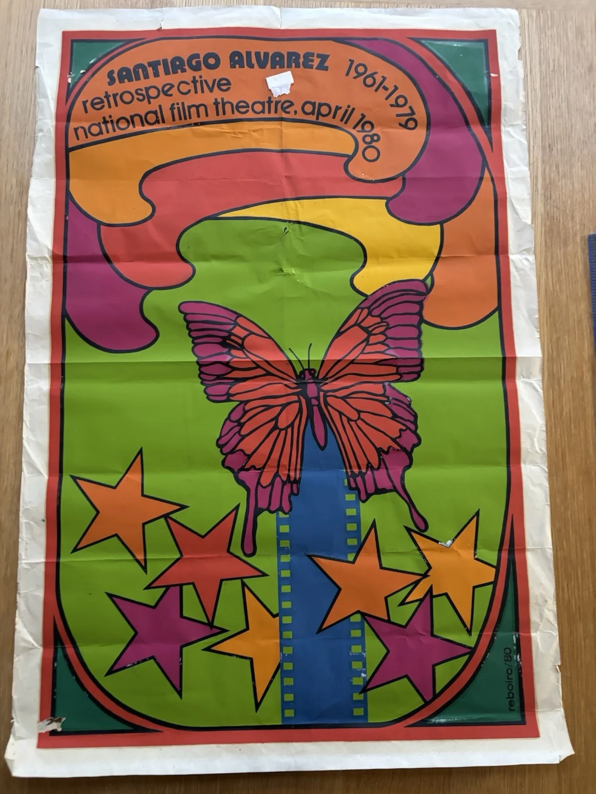 Vintage Cuban Film Festival Poster Santiago Alvarez 50X75 cm 1980, изображение 3