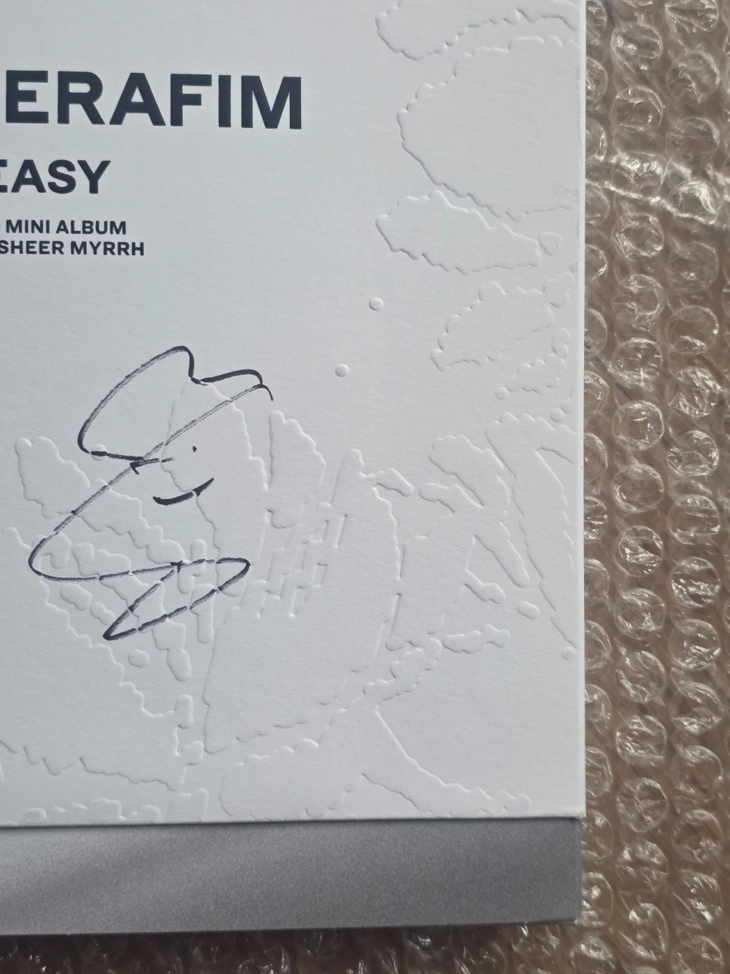 LE SSERAFIM Easy Promo Sticker Album Autographed Hand Signed, изображение 5